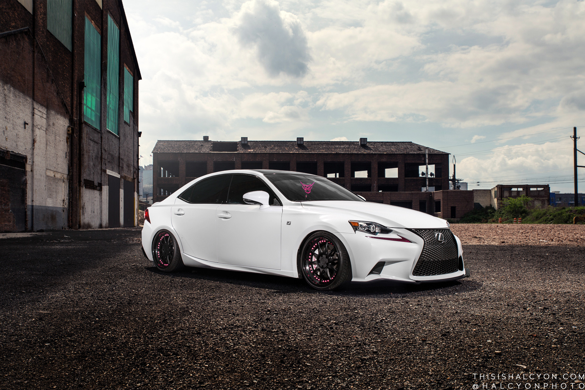 Custom Front Bumper on White Lexus IS F - Photo by Avant Garde Wheels