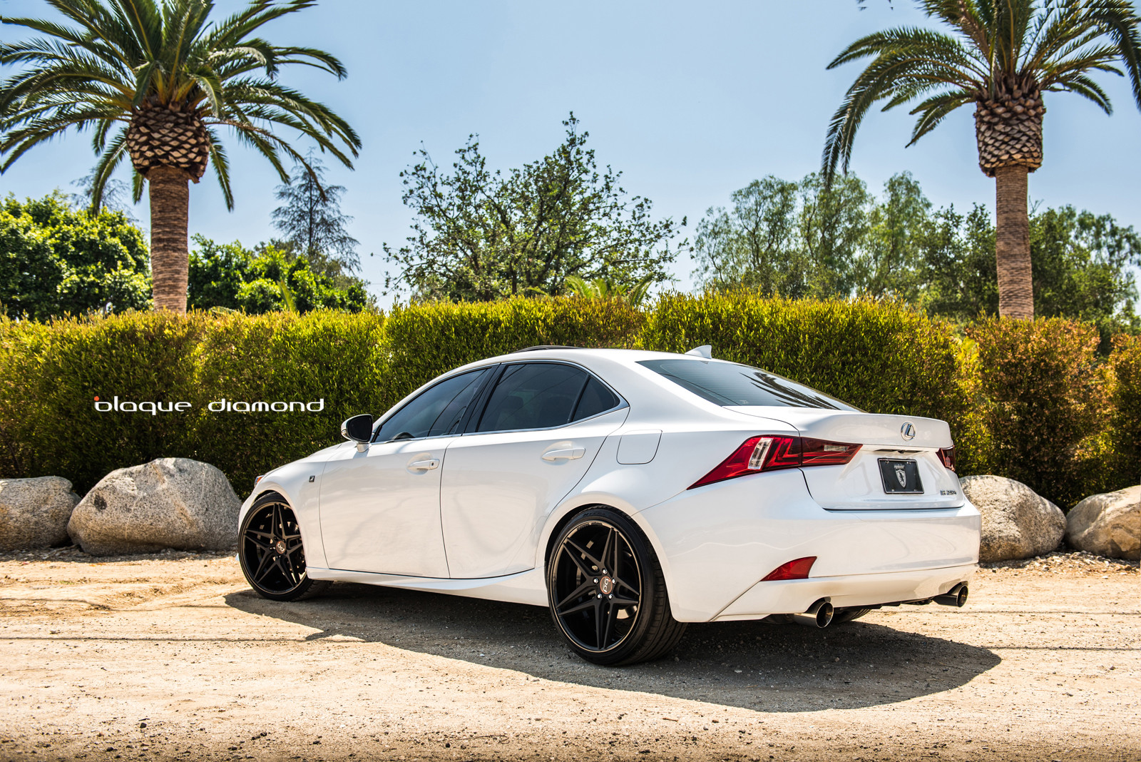 Red LED Taillights on White Lexus IS - Photo by Blaque Diamond