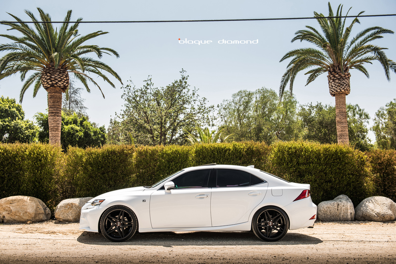 Custom White Lexus IS Side Skirts - Photo by Blaque Diamond