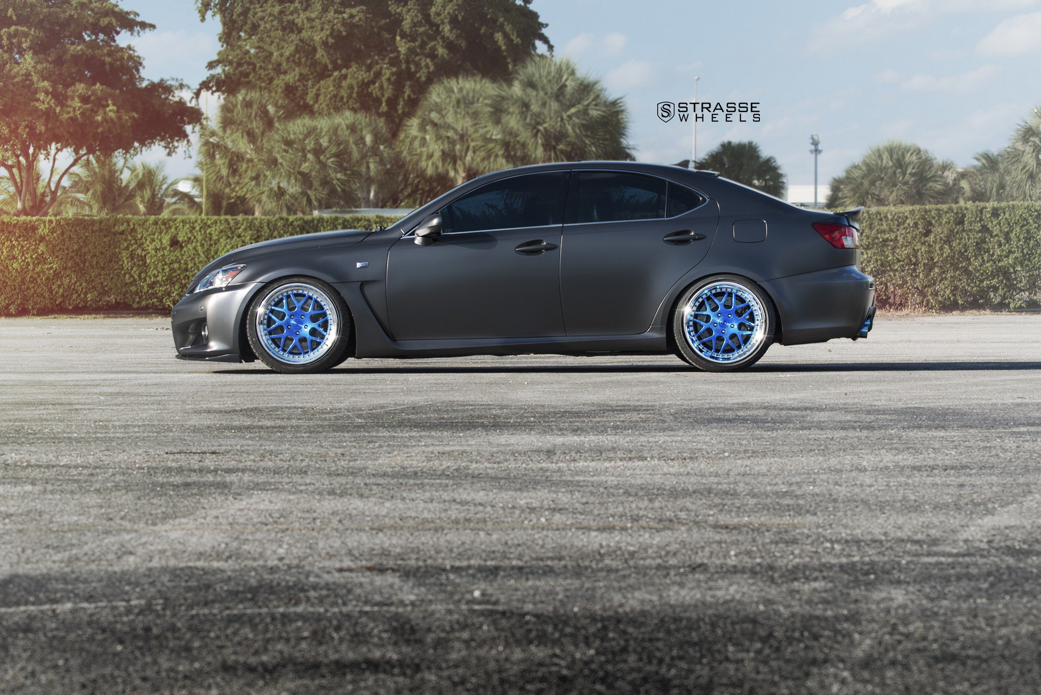 Matte Lexus IS Wearing Mesh Grille and Rims Customized Beyond ...