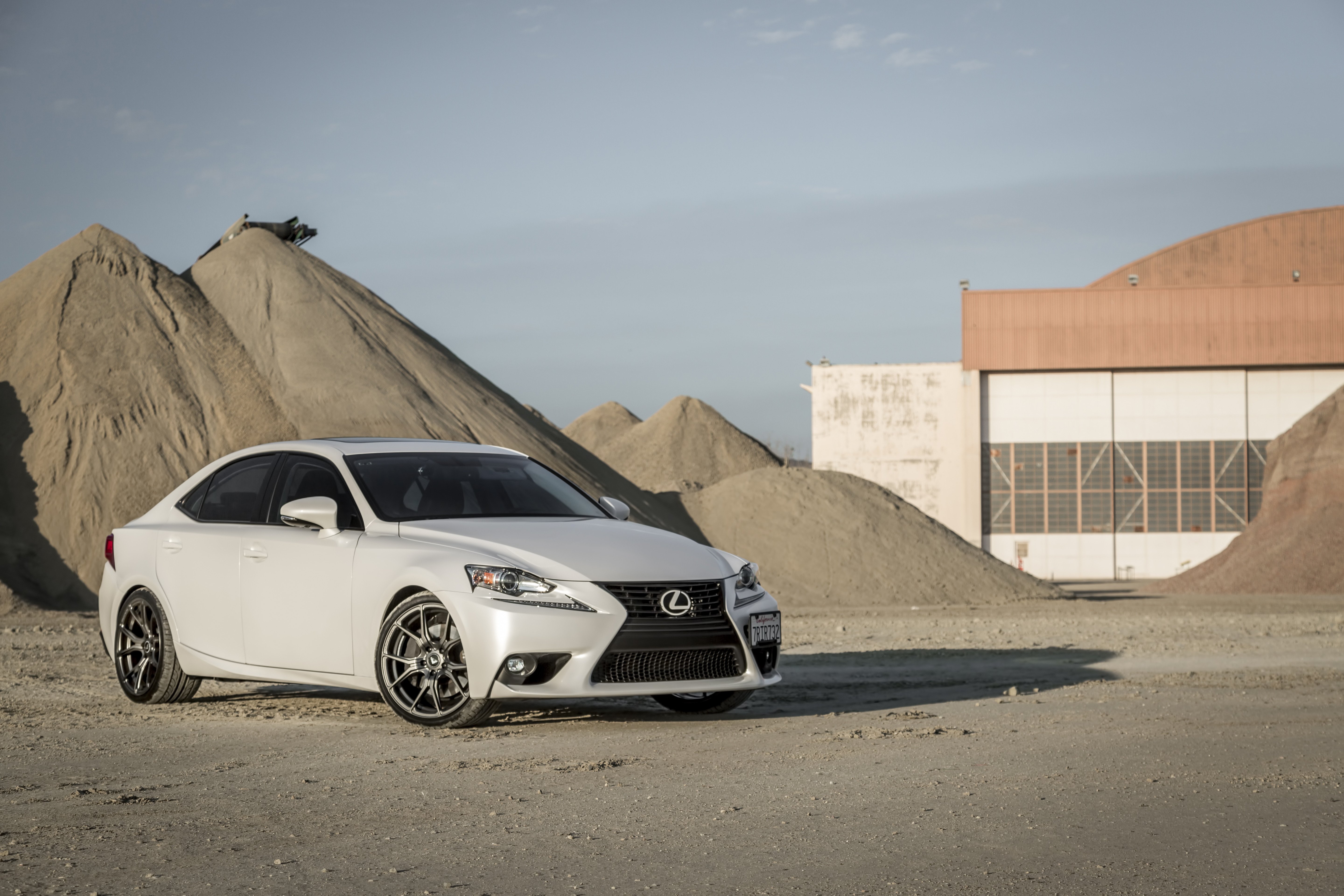 White Lexus IS with Aftermarket Headlights - Photo by Vorstiner