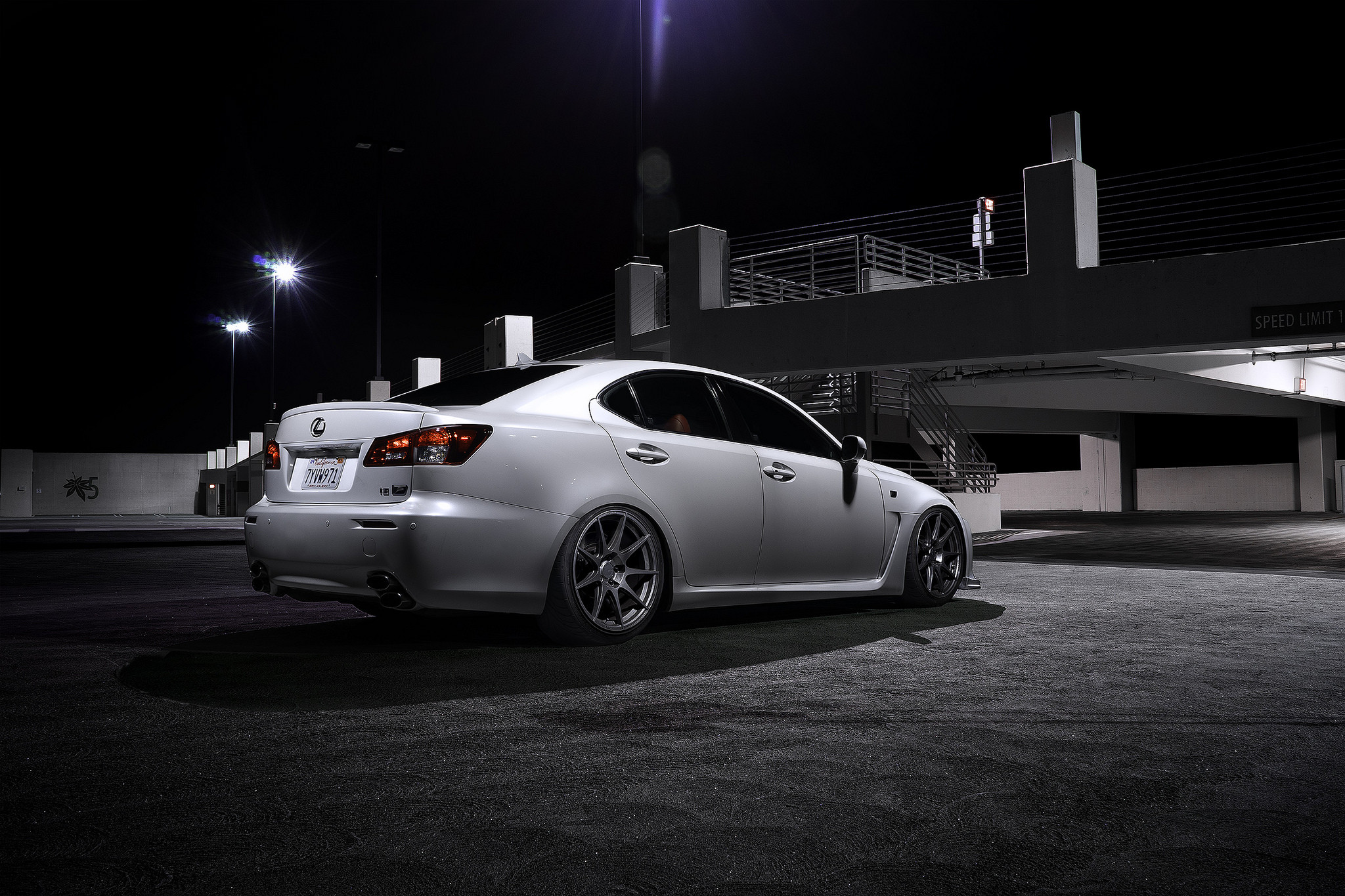 Rear Lip Spoiler on White Lexus IS F - Photo by Zito Wheels