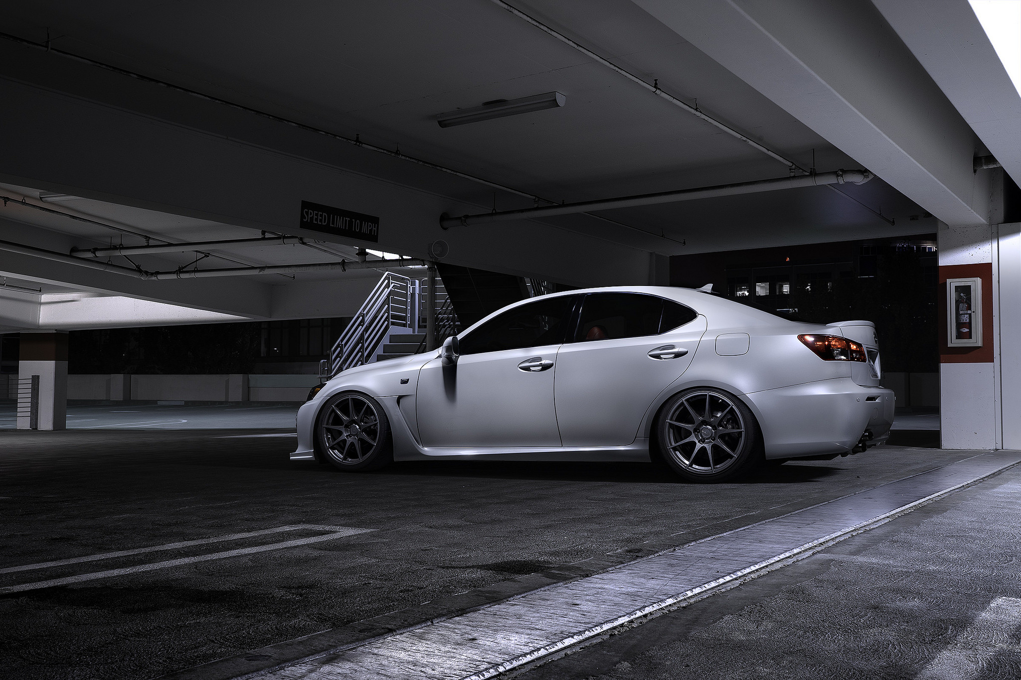 Custom White Lexus IS Side Scoops - Photo by Zito Wheels