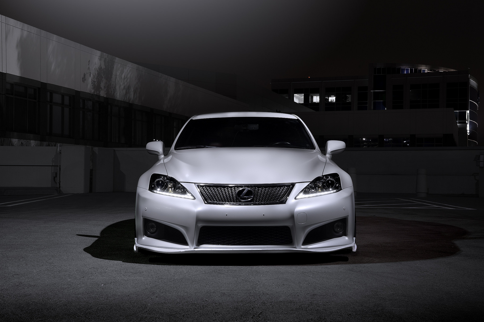 Aftermarket Front Lip on White Lexus IS - Photo by Zito Wheels