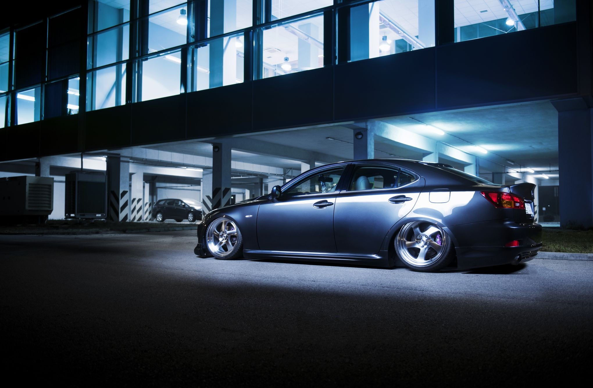 Black Lexus IS with Custom Silver JR Wheels - Photo by JR Wheels