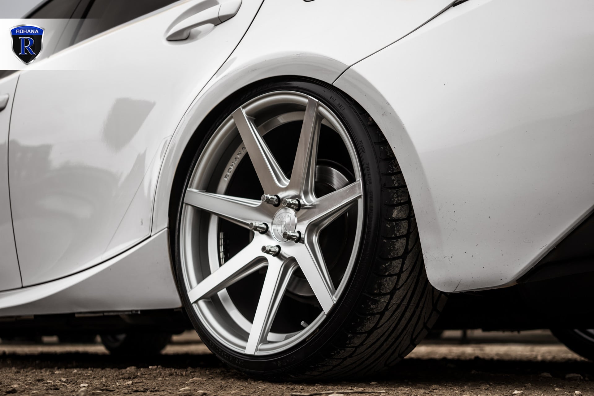 Custom Rohana Rims on White Lexus IS - Photo by Rohana Wheels