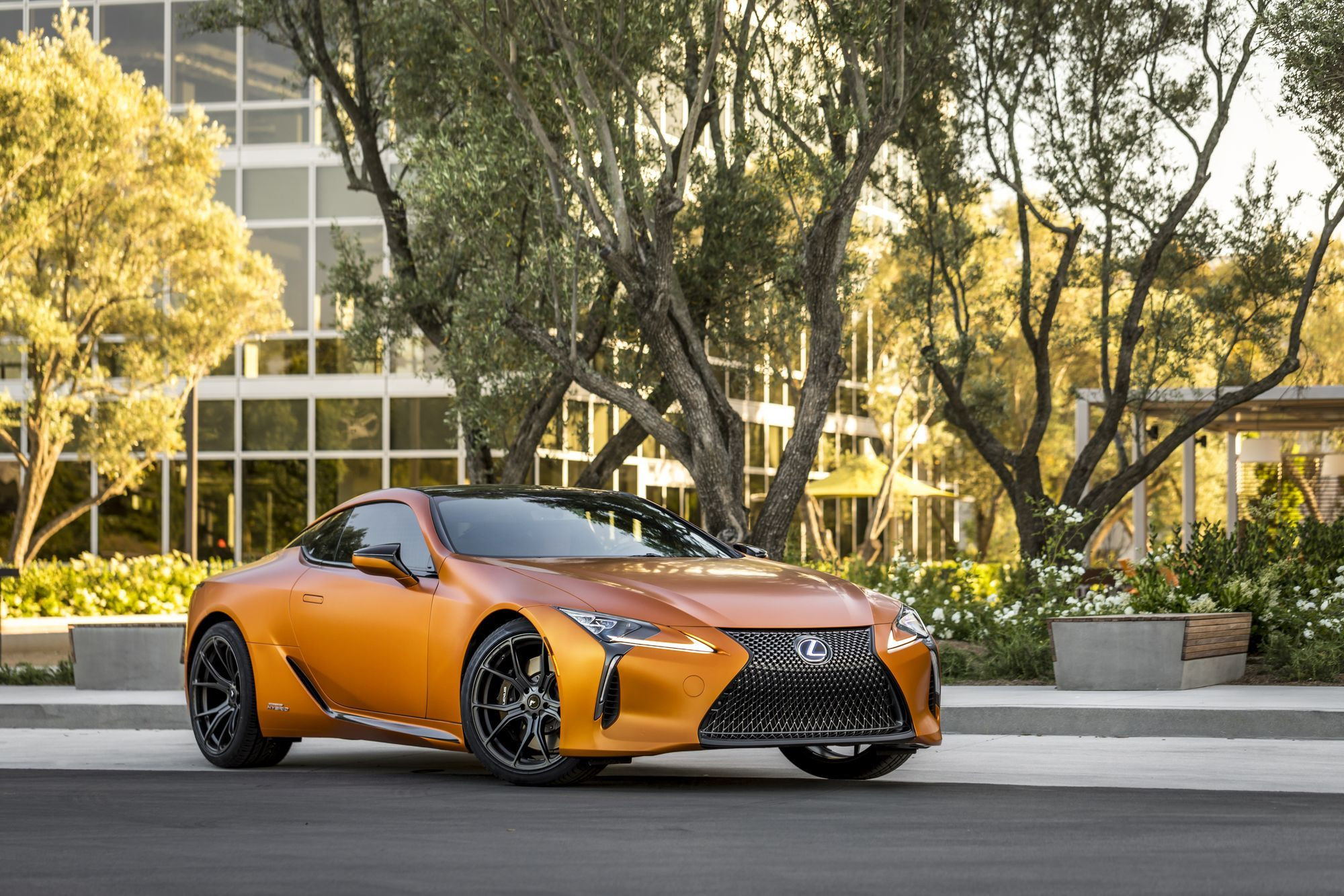Forged Vorsteiner Wheels on Orange Lexus LC Hybrid - Photo by Vorstiner
