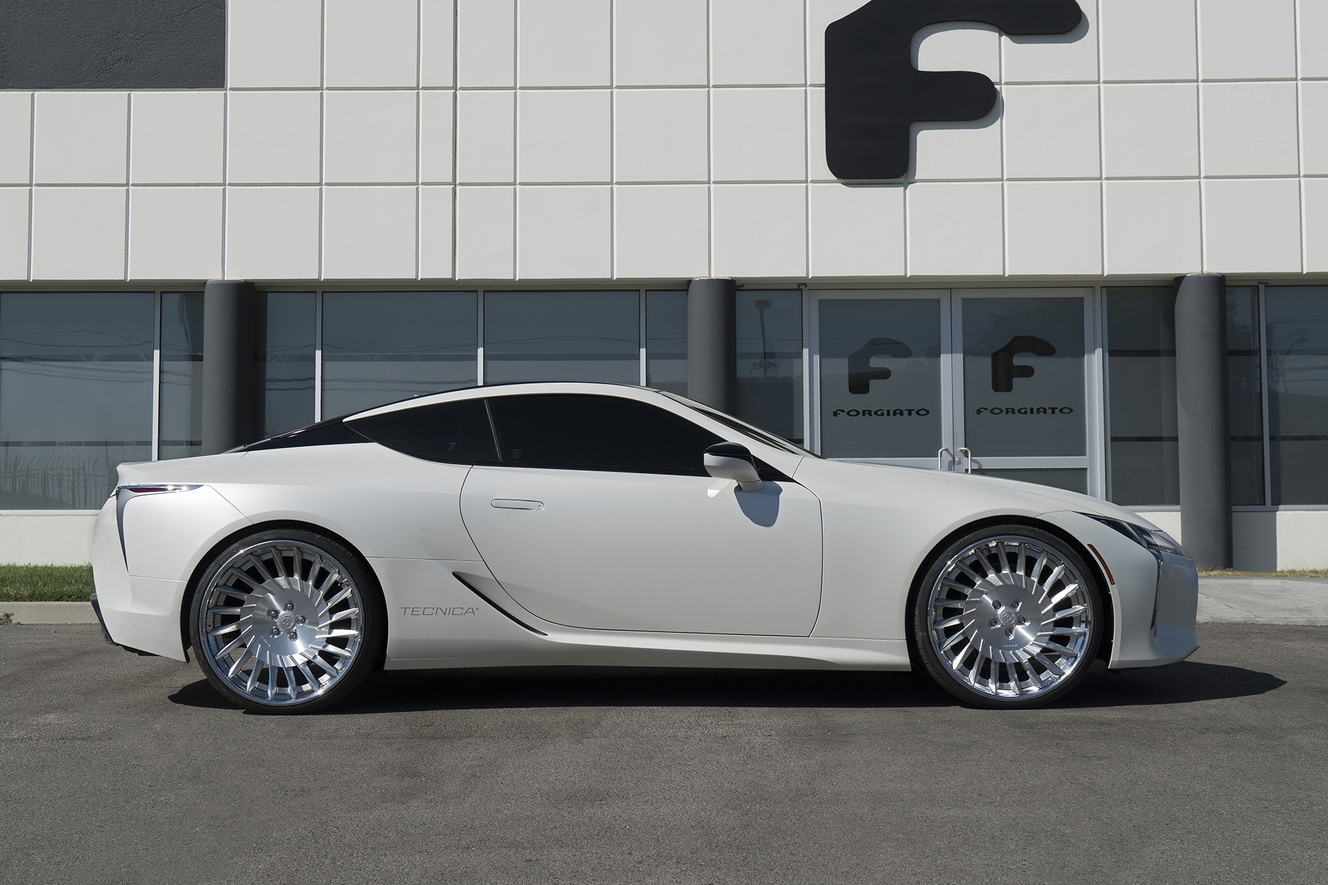 Custom White Lexus LC F Side Scoops - Photo by Forgiato