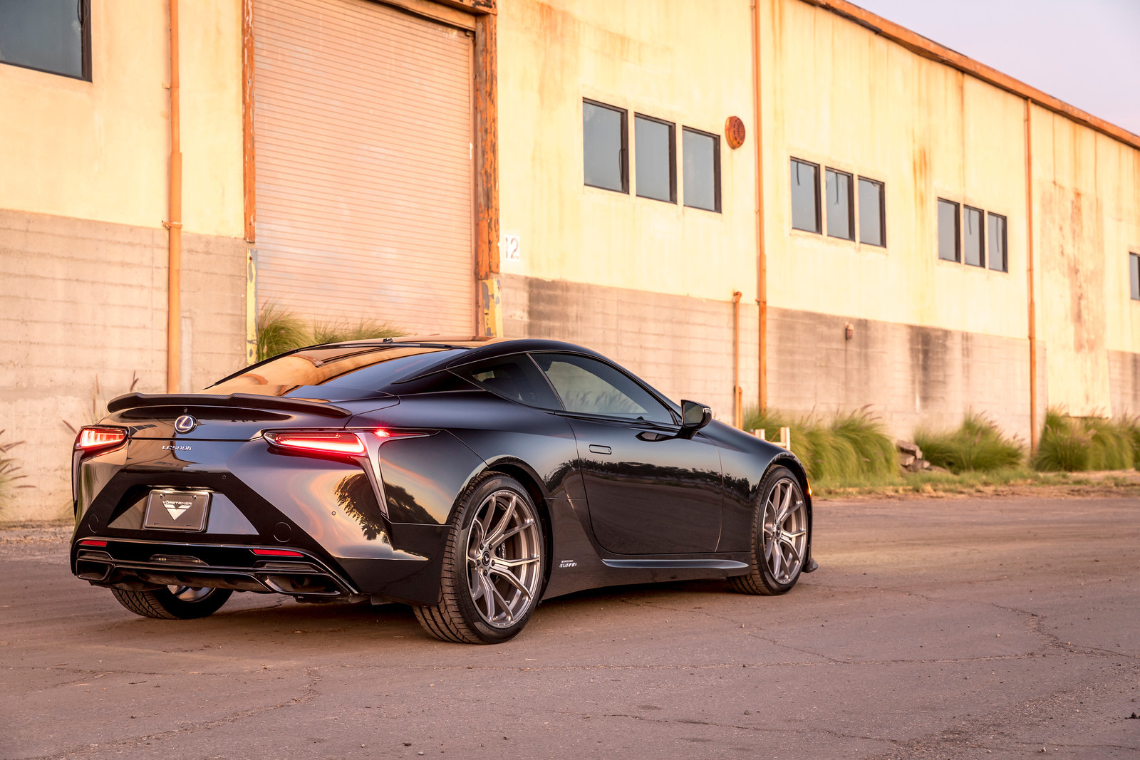 Black Lexus LC with Aftermarket Rear Diffuser - Photo by Vorsteiner