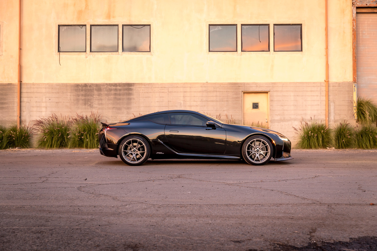 Custom Black Lexus LC Hybrid Side Skirts - Photo by Vorsteiner