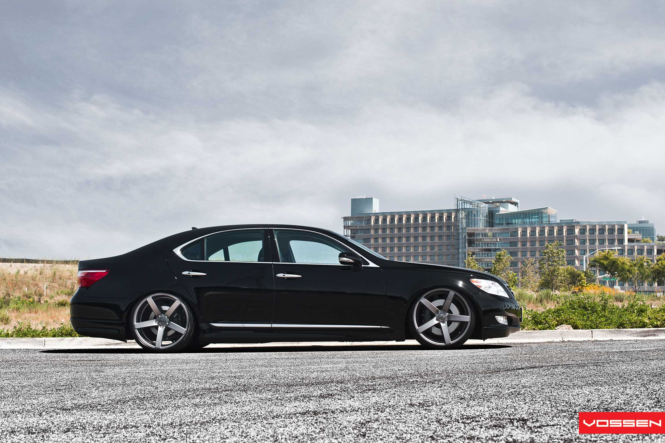 Black Lexus LS with Chrome Trim - Photo by Vossen