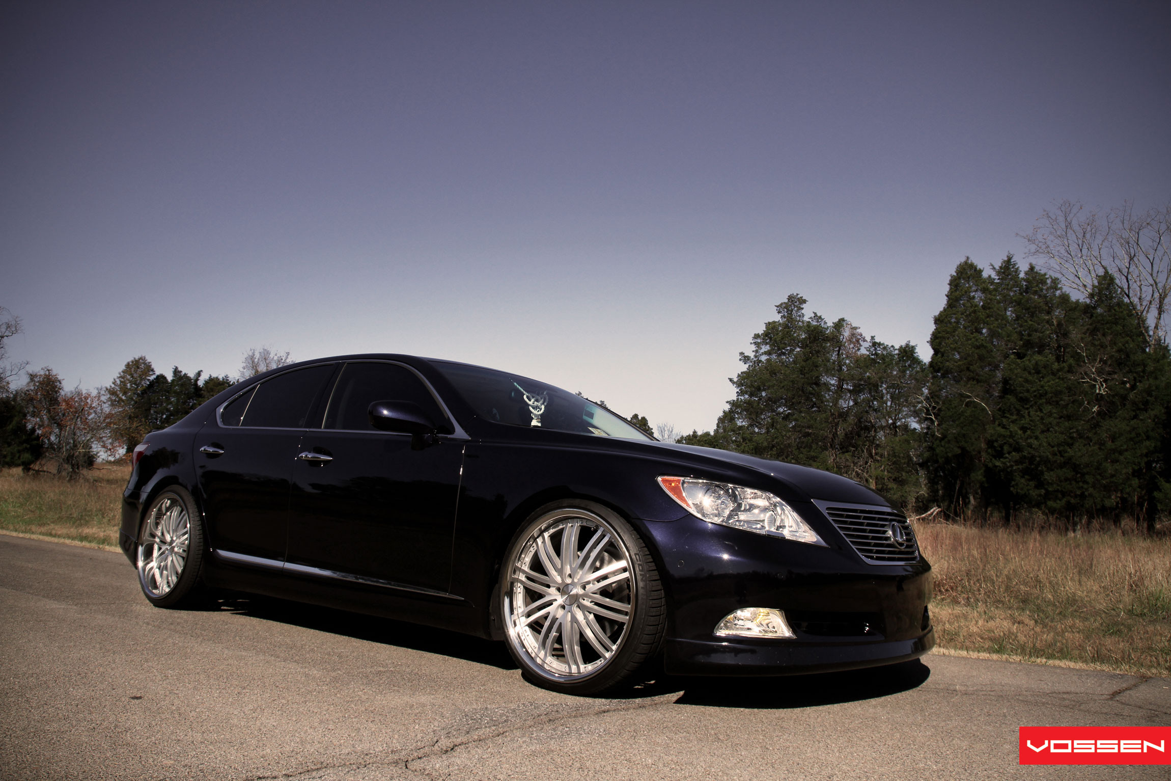 CV Vossen Wheels on Custom Black Lexus LS - Photo by Vossen