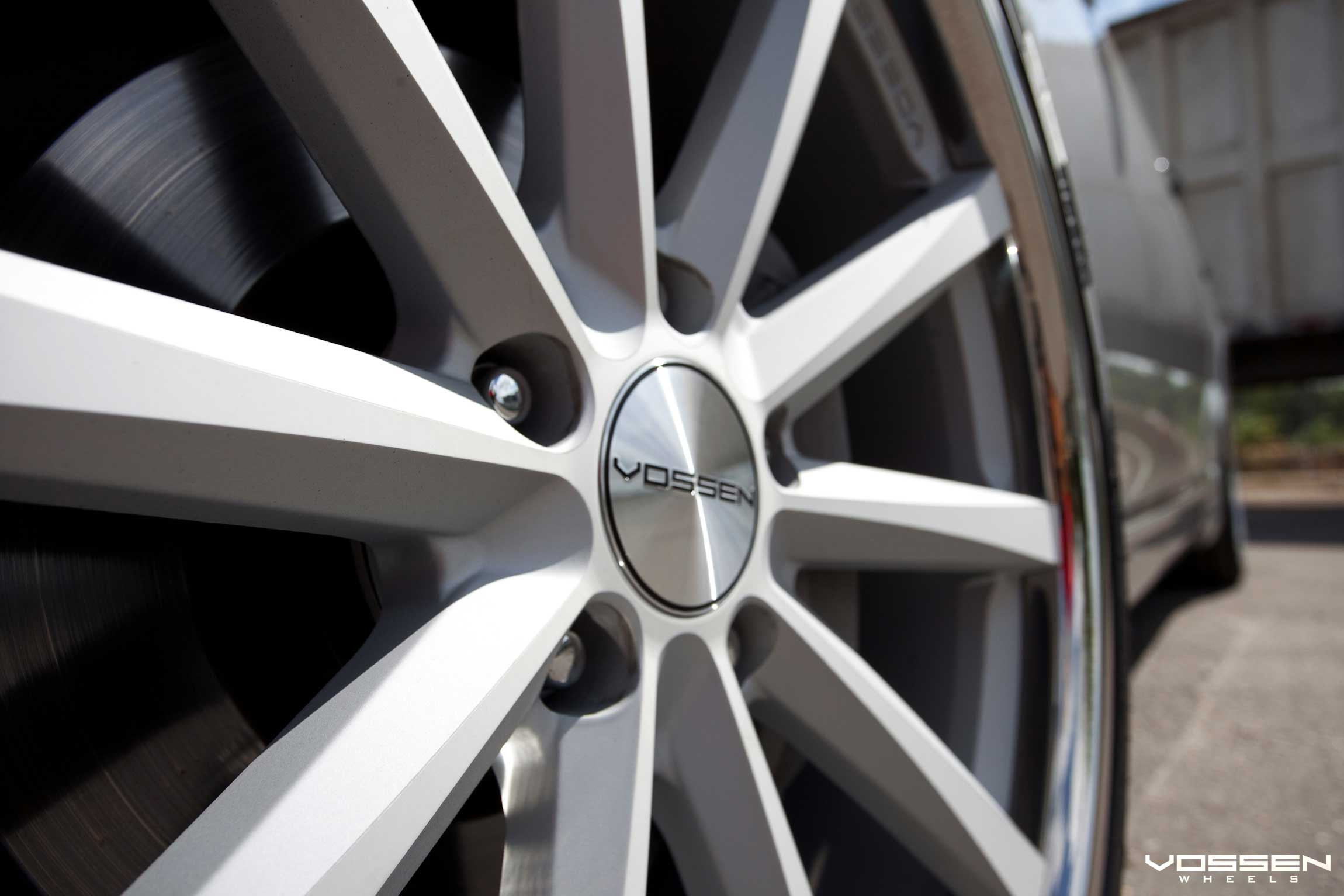Vossen CV Chrome Wheels on Custom White Lexus LS - Photo by Vossen