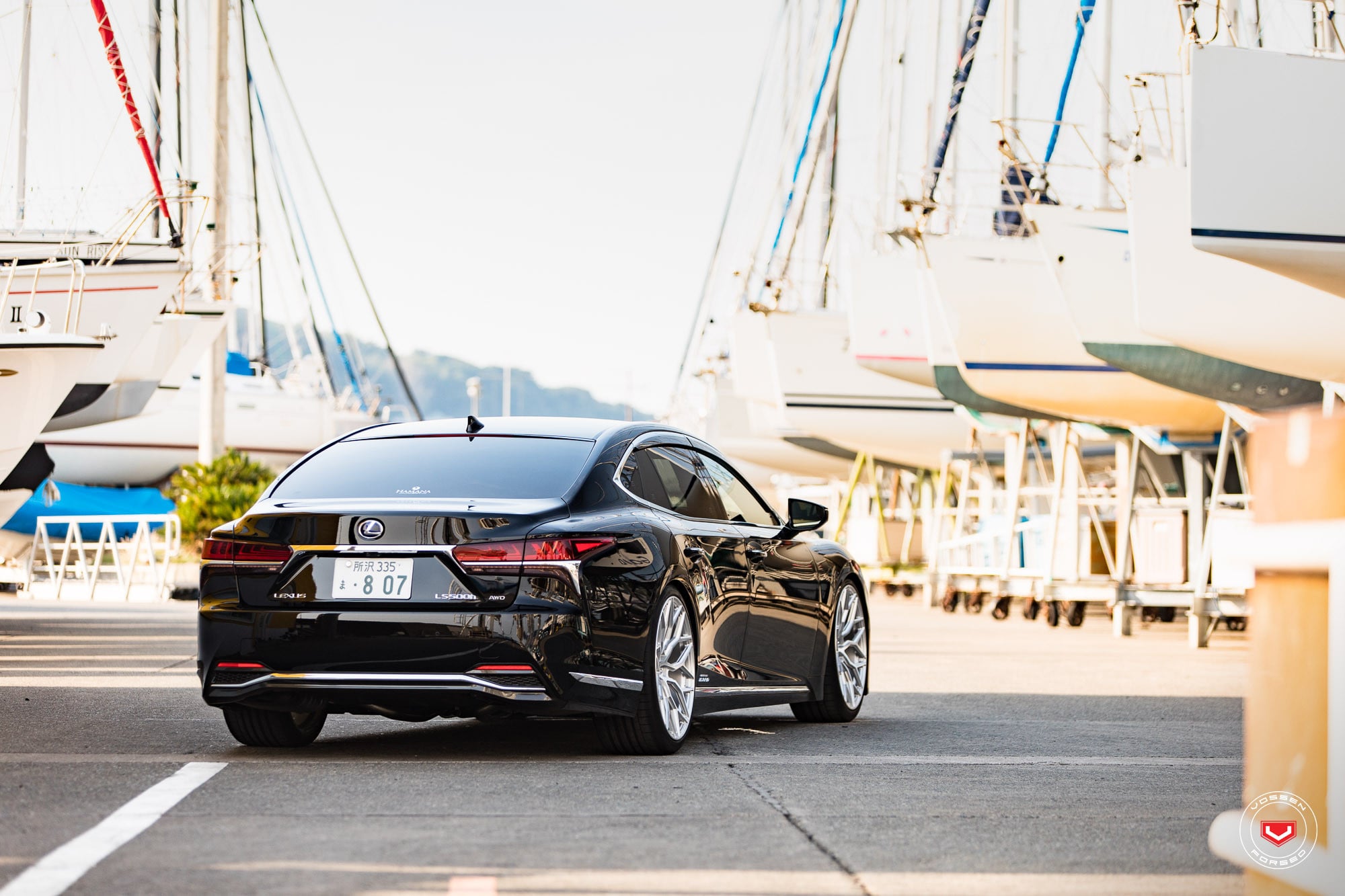 Forged Vossen Rims Looking Modern on Black Lexus LS | CARiD.com Gallery
