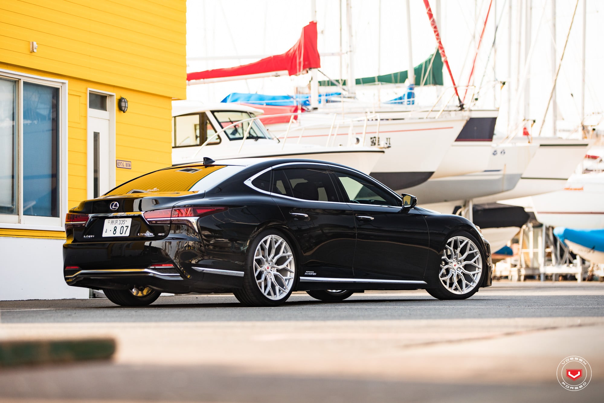 Forged Vossen Rims Looking Modern on Black Lexus LS | CARiD.com Gallery