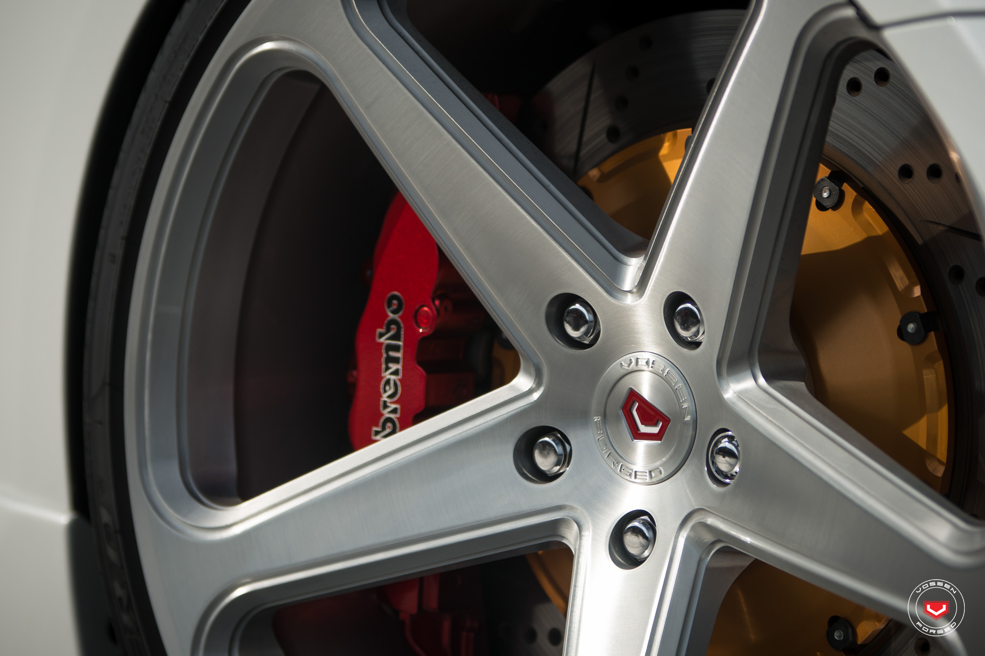 White Pearl Lexus LS Sitting on Vossen Wheels with Red Brakes | CARiD ...