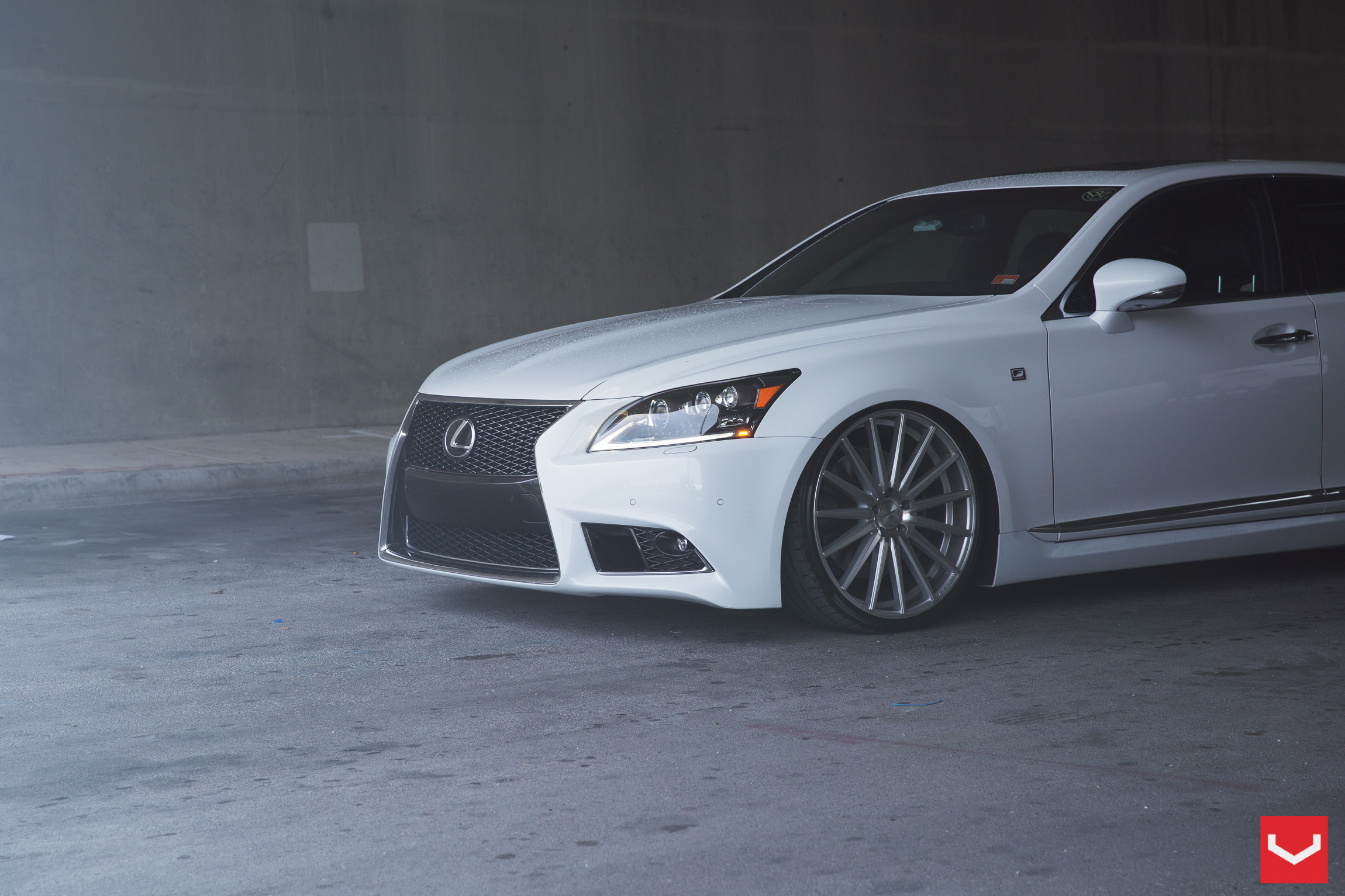 White Lexus LS F on Vossen Wheels - Photo by Vossen