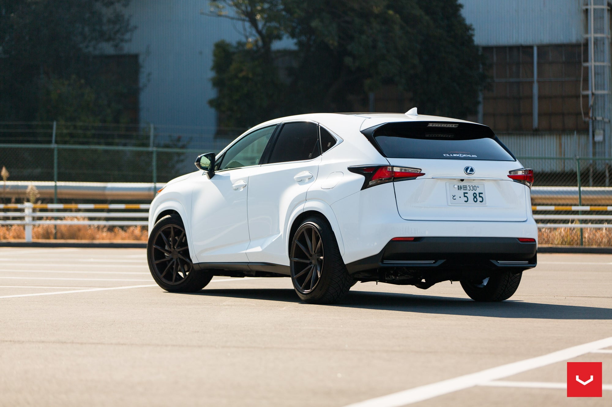 White Lexus NX on Black Custom Wheels - Photo by Vossen