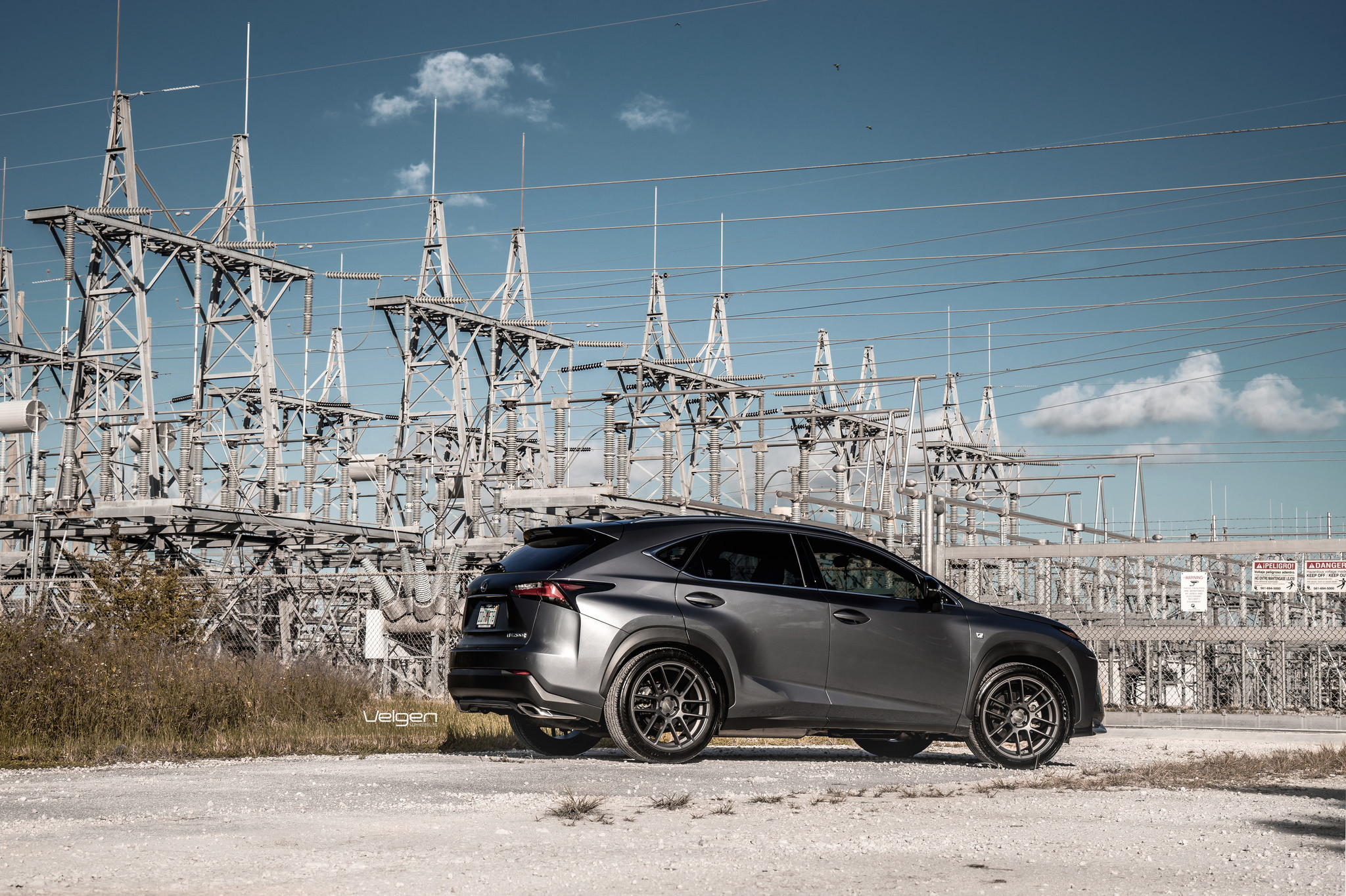 Roofline Spoiler with Light on Gray Lexus NX - Photo by Velgen