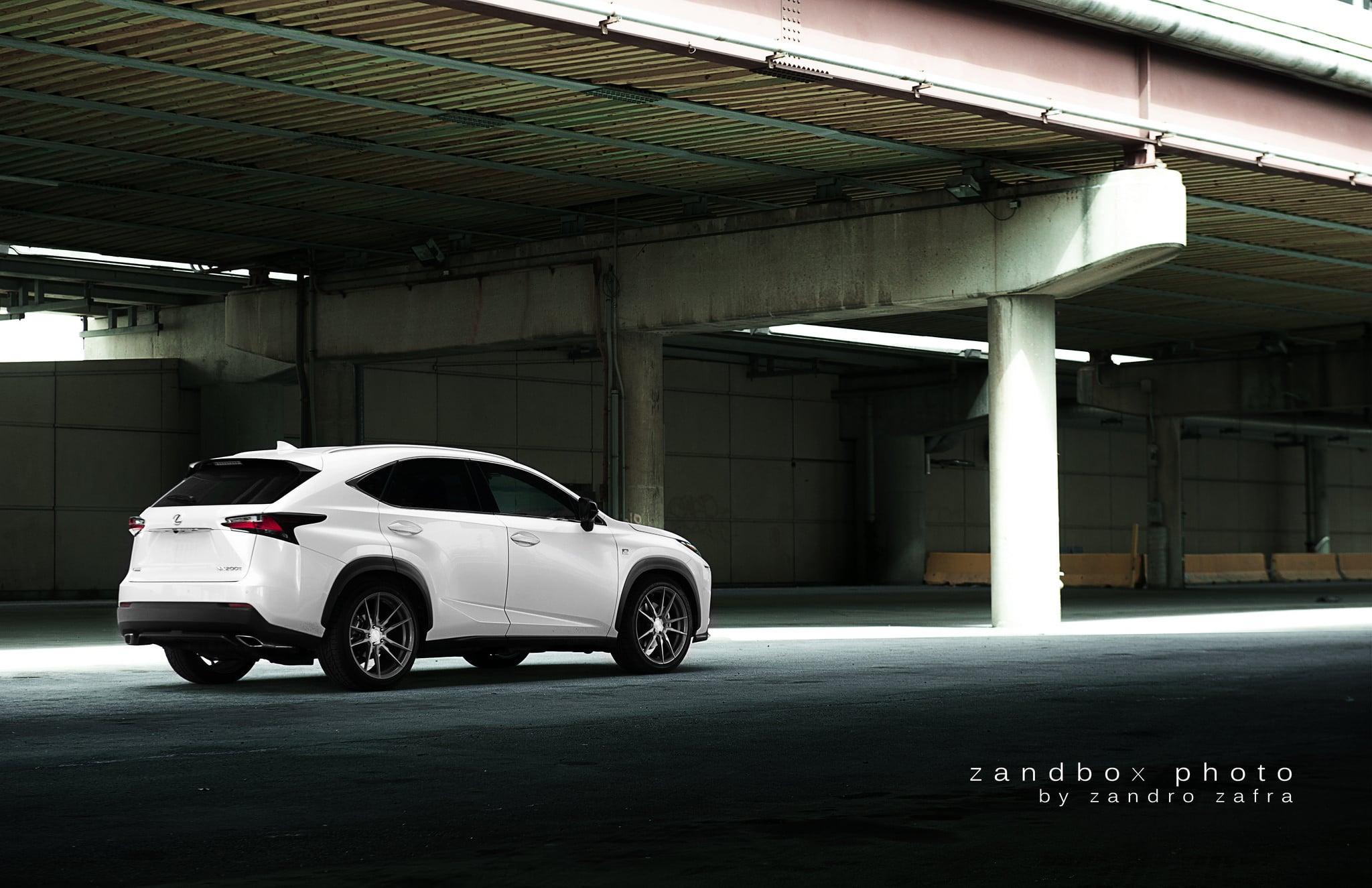 White Lexus NX with Roofline Spoiler - Photo by zandbox