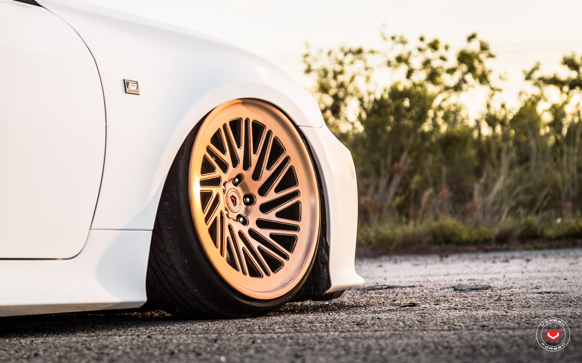 20 Inch LC Vossen Rims on White Lexus RC - Photo by Vossen