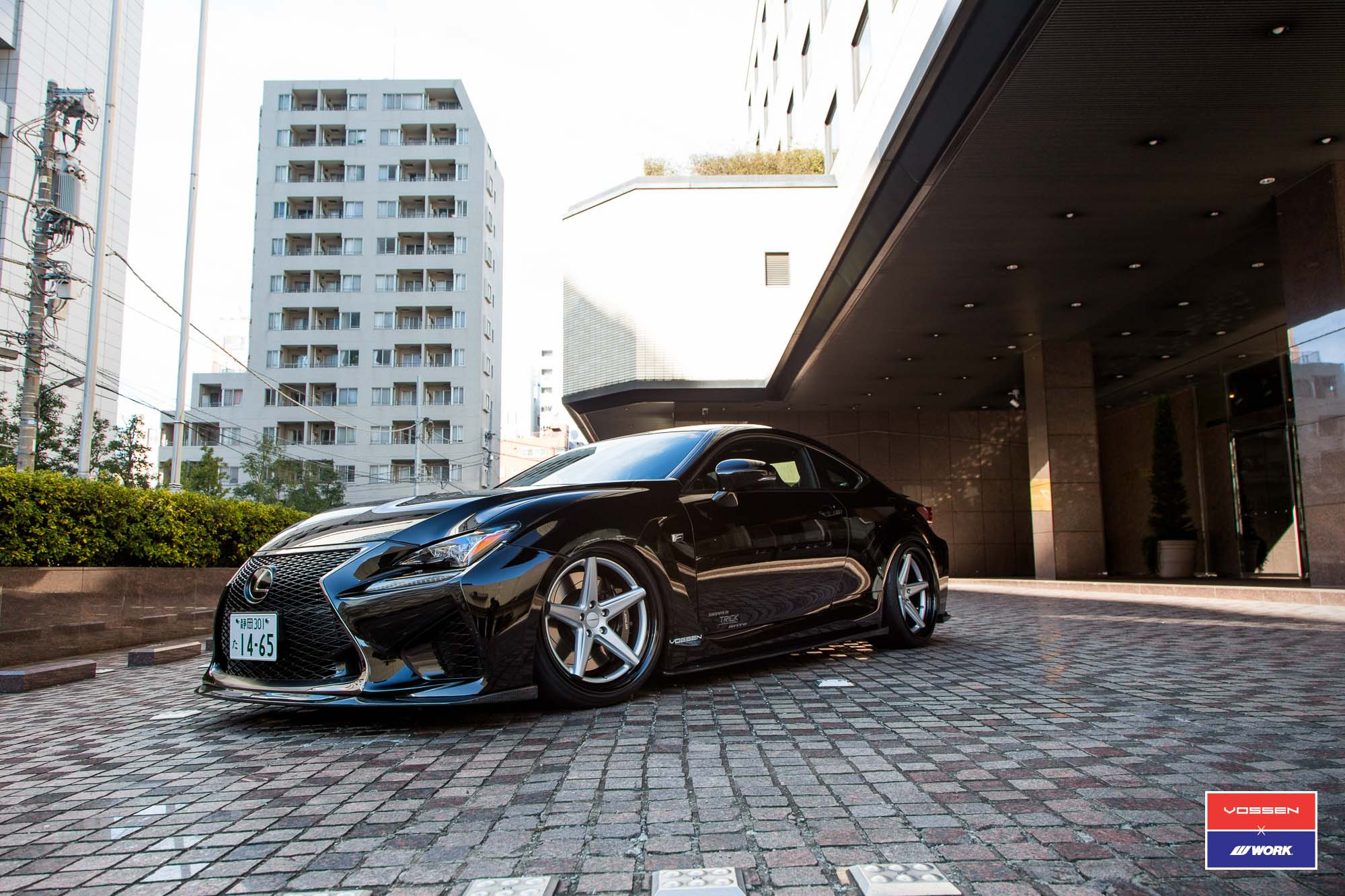 Custom Body Kit on Gloss Black Lexus RC - Photo by Vossen