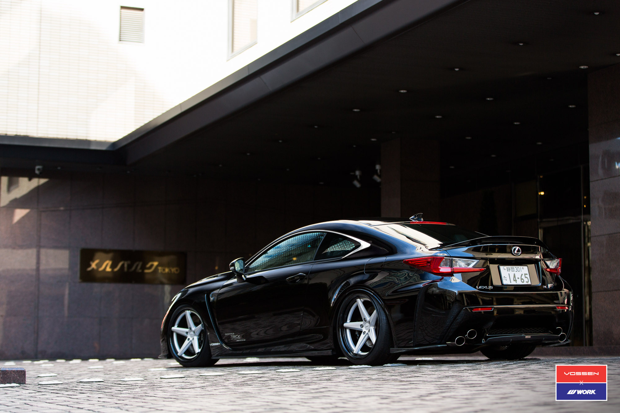 Gloss Black Lexus RC with Rear Lip Spoiler - Photo by Vossen