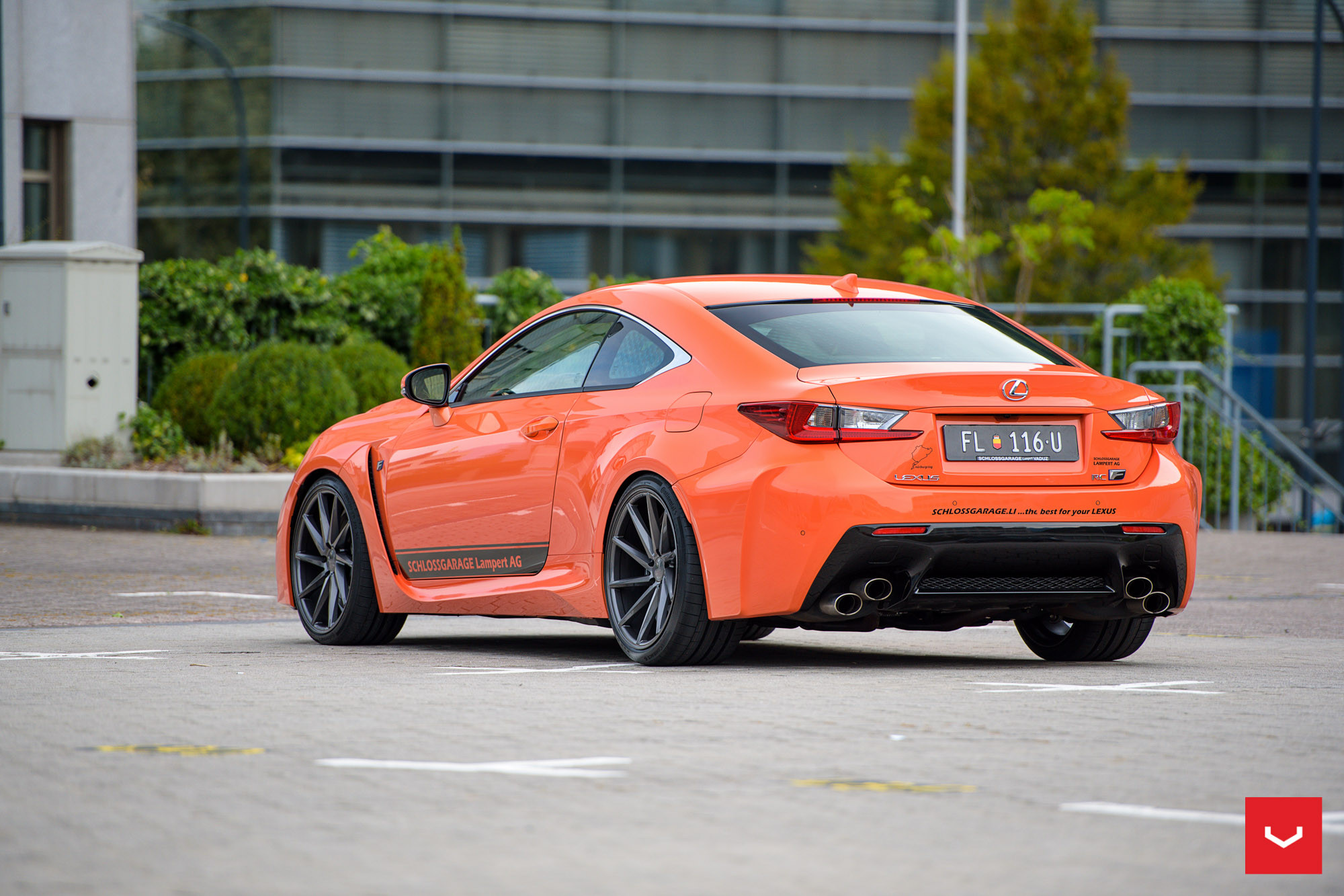 Orange Lexus RC with Rear Diffuser - Photo by Vossen