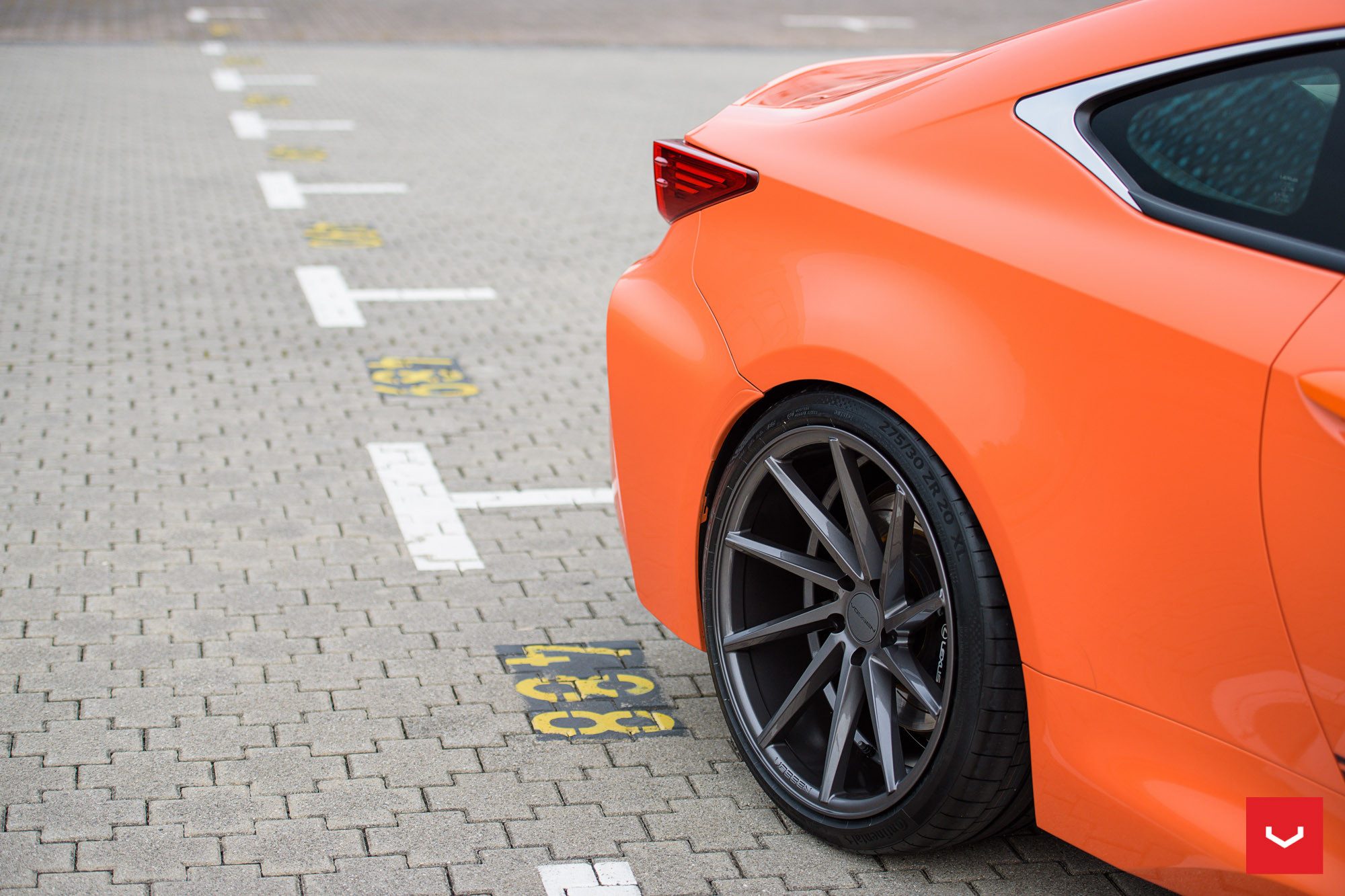 CVT Vossen Rims on Orange Lexus RC - Photo by Vossen