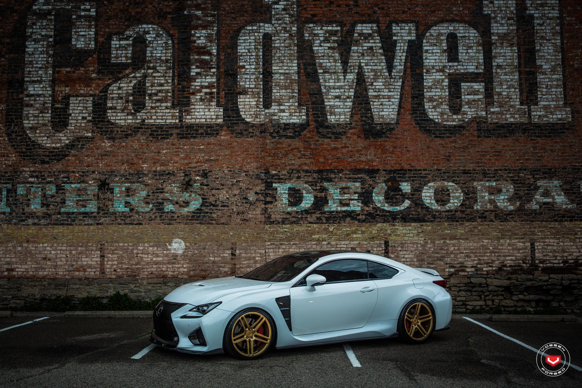 Gold Forged Vossen Rims with Red Brakes on Lexus RC - Photo by Lexus