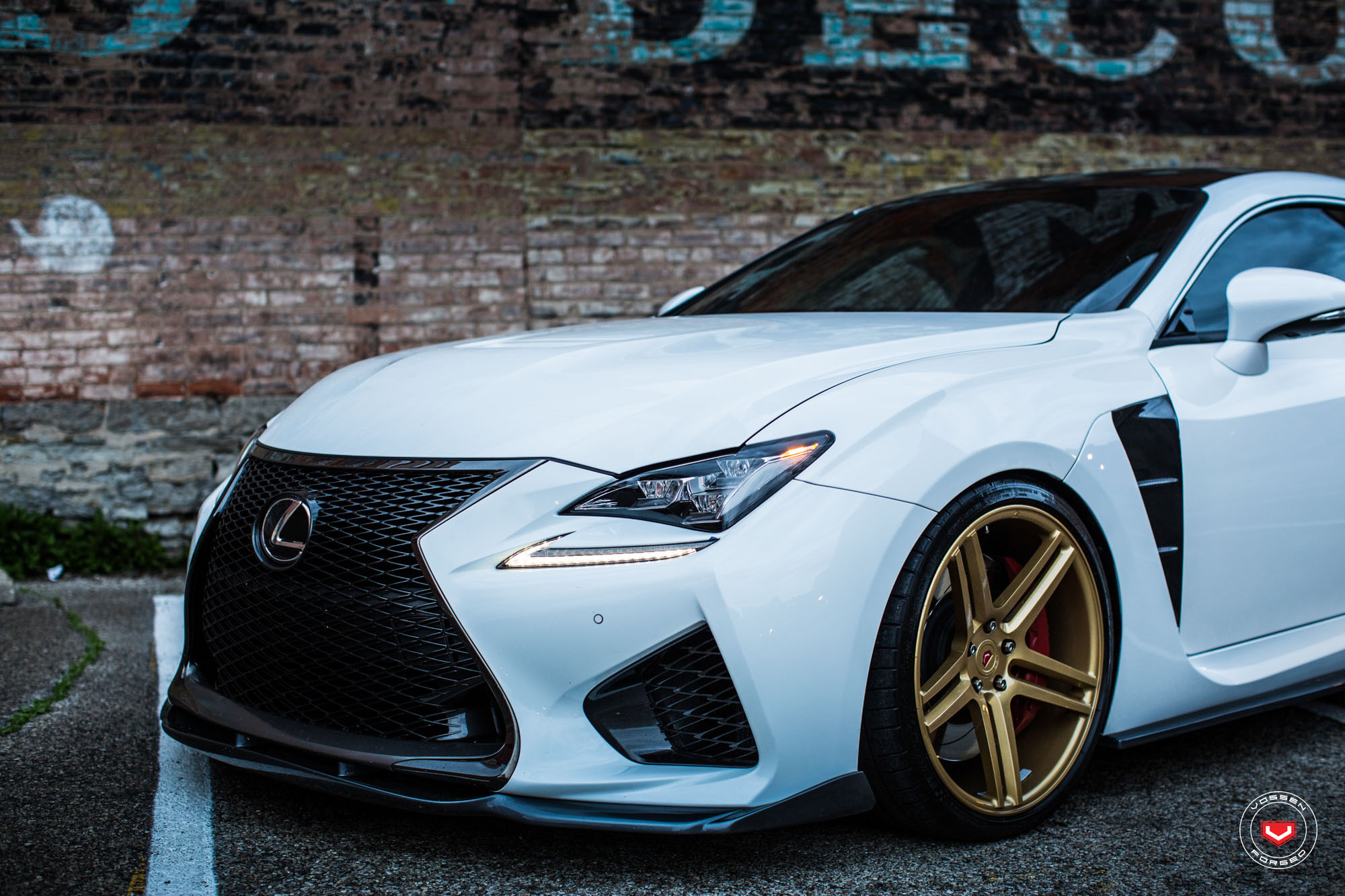 White Lexus RC on 20 Inch Vossen Forged Wheels - Photo by Lexus