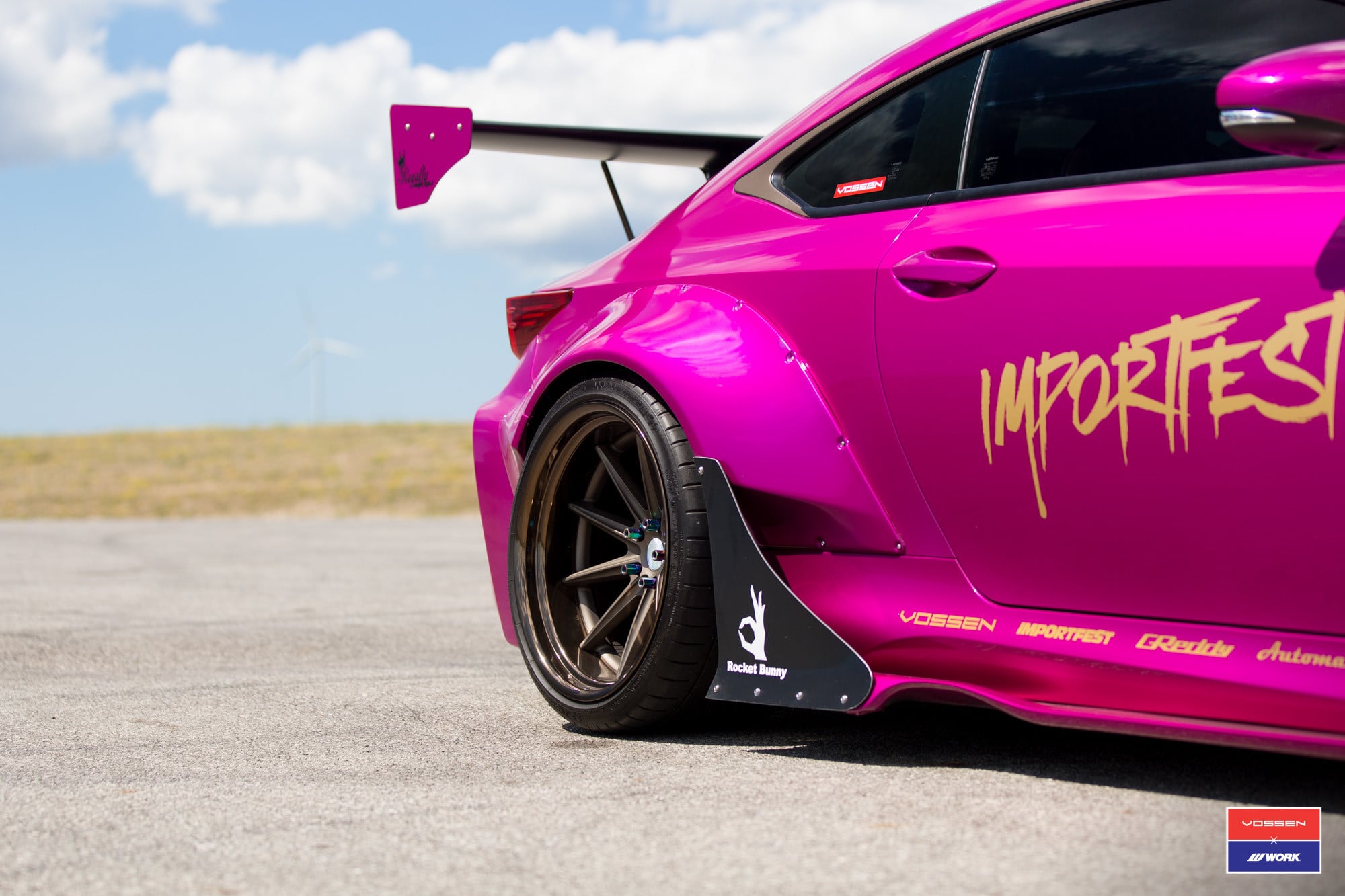Vossen VFS Custom Rims on Pink Lexus RC - Photo by Vossen
