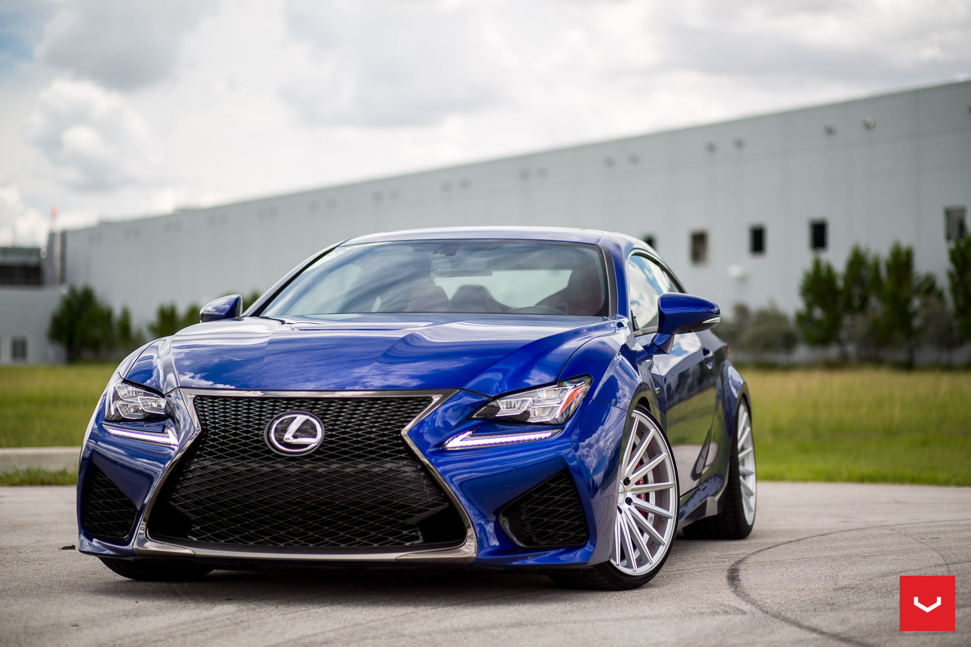 Custom Blue Lexus RC with Black Grille - Photo by Vossen