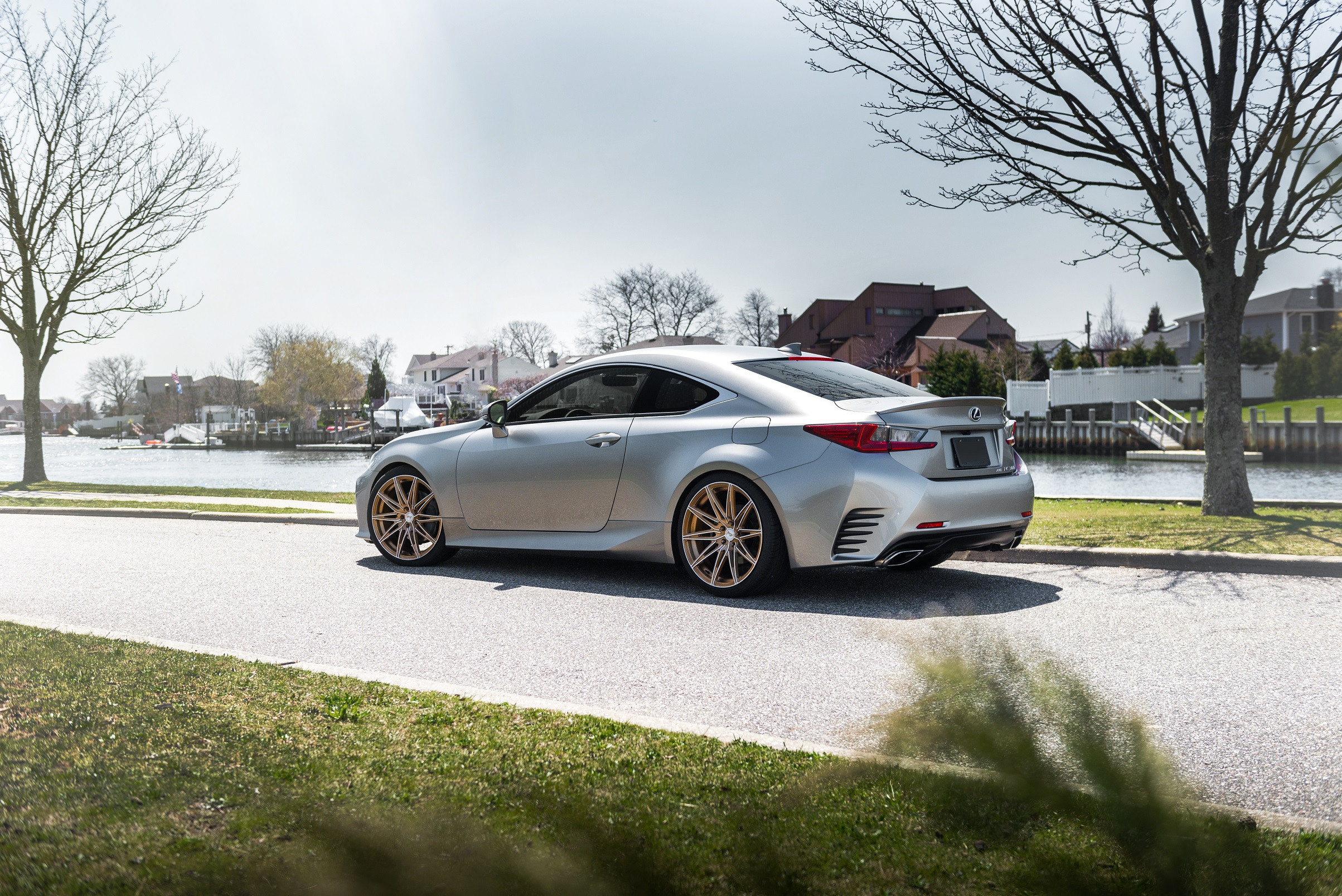 Silver Lexus RC Rear Lip Spoiler - Photo by Niche