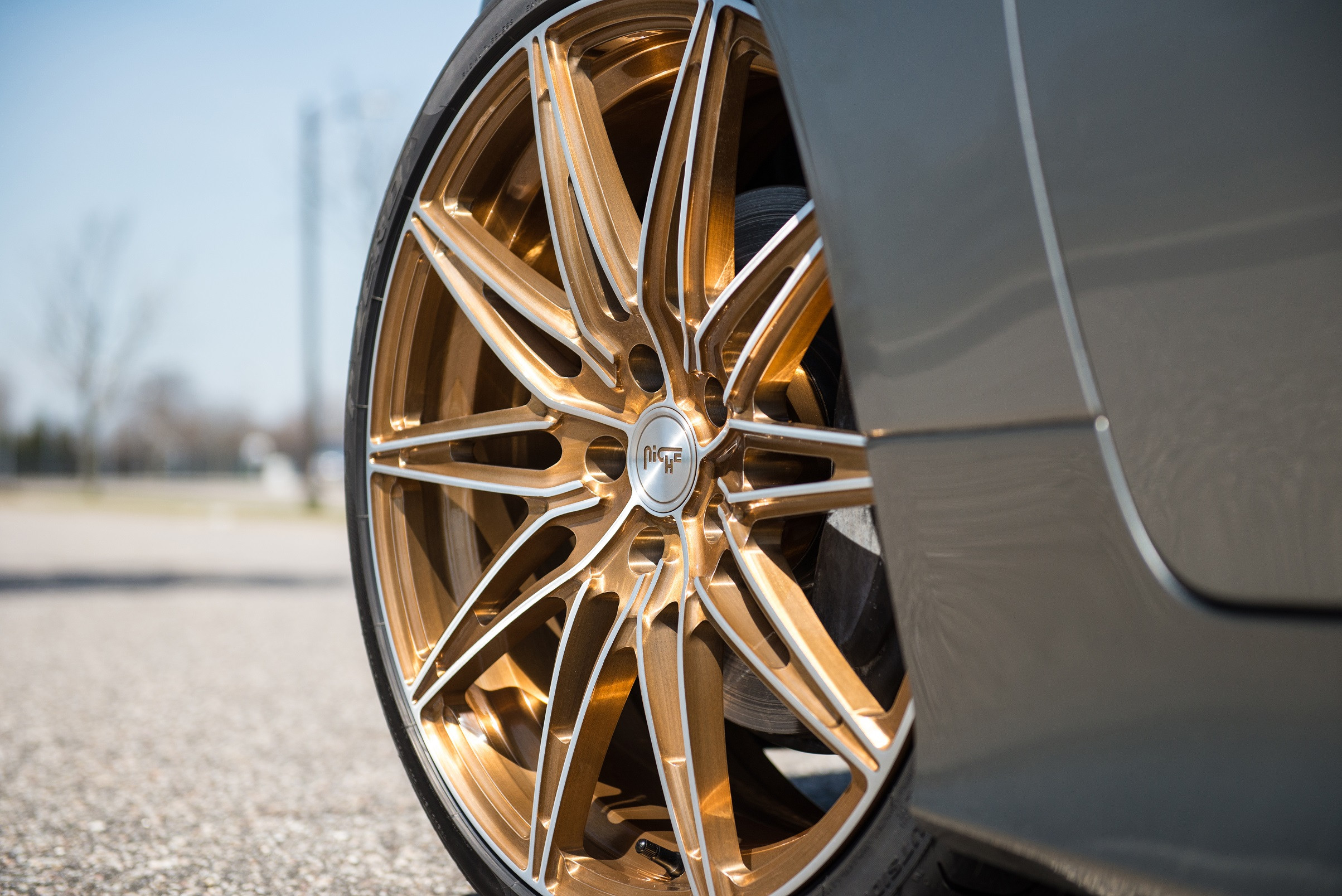 Silver Lexus RC with Brushed Copper Niche Wheels - Photo by Niche