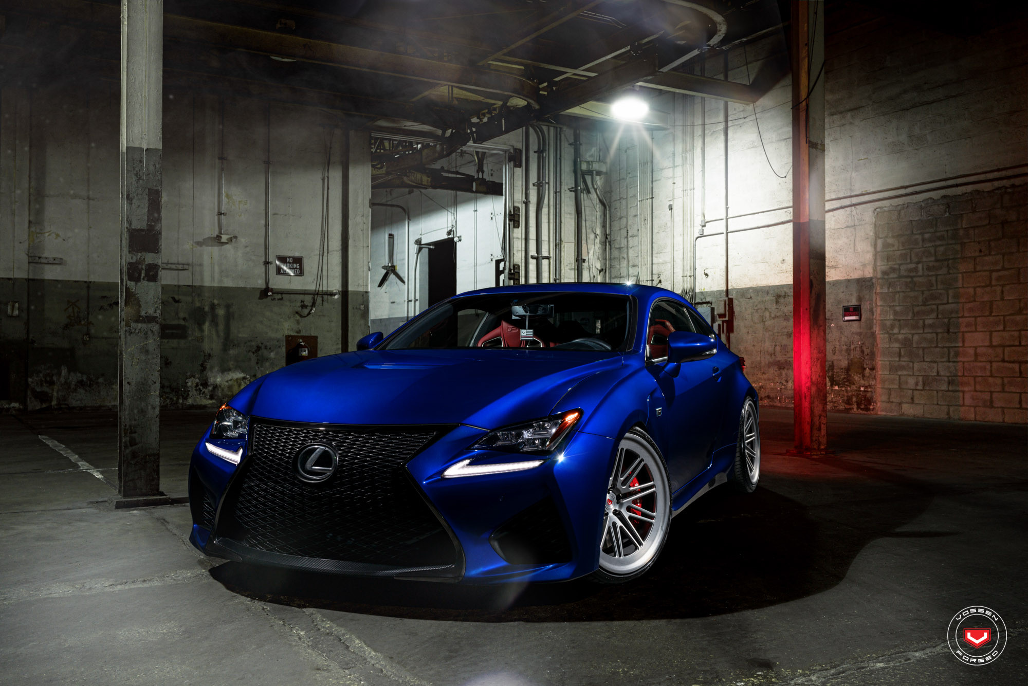 Electric Blue RC-F on Vossen 107 Forged Wheels - Photo by Vossen