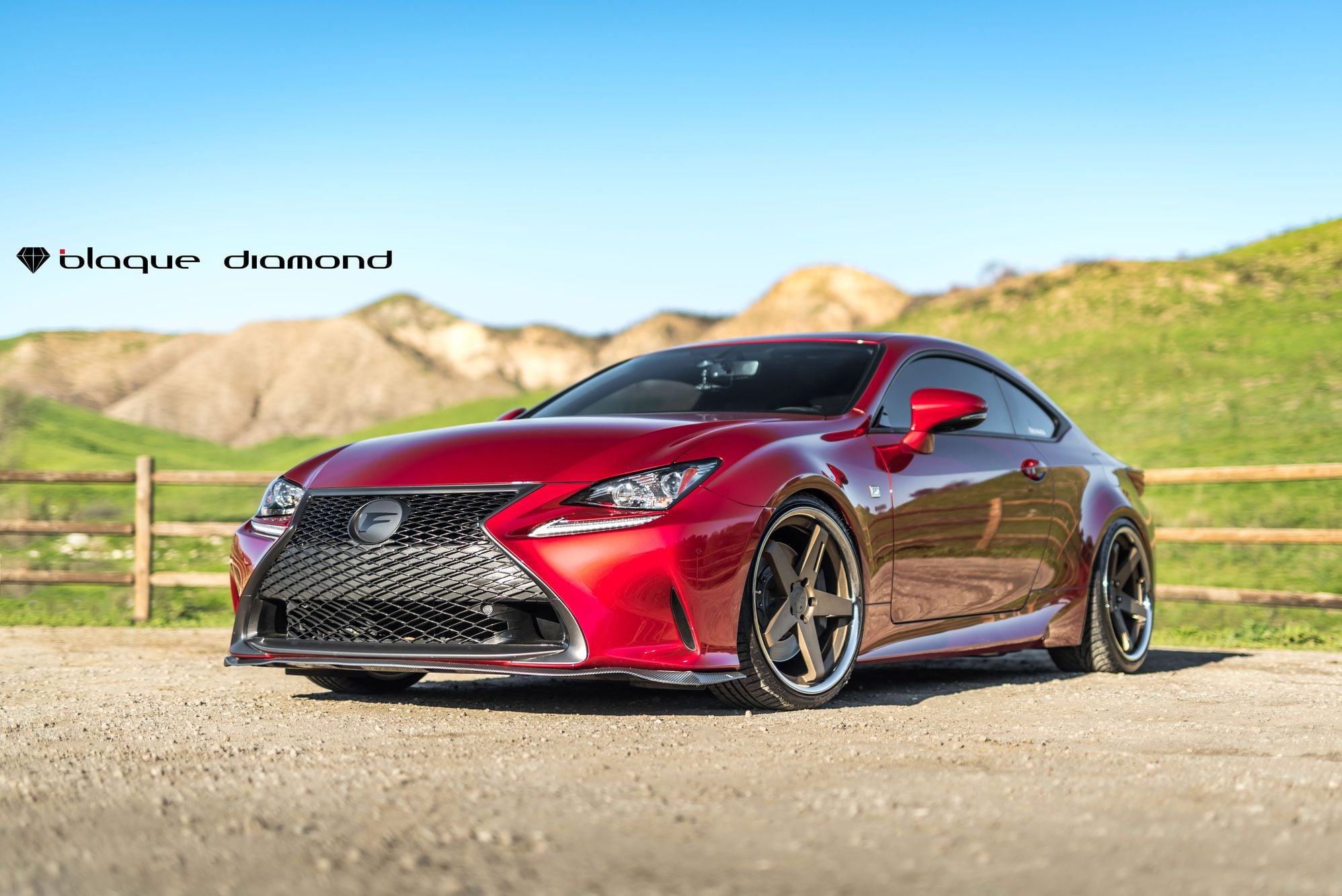 Red Lexus RC F with Blacked Out Grille - Photo by Blaque Diamond