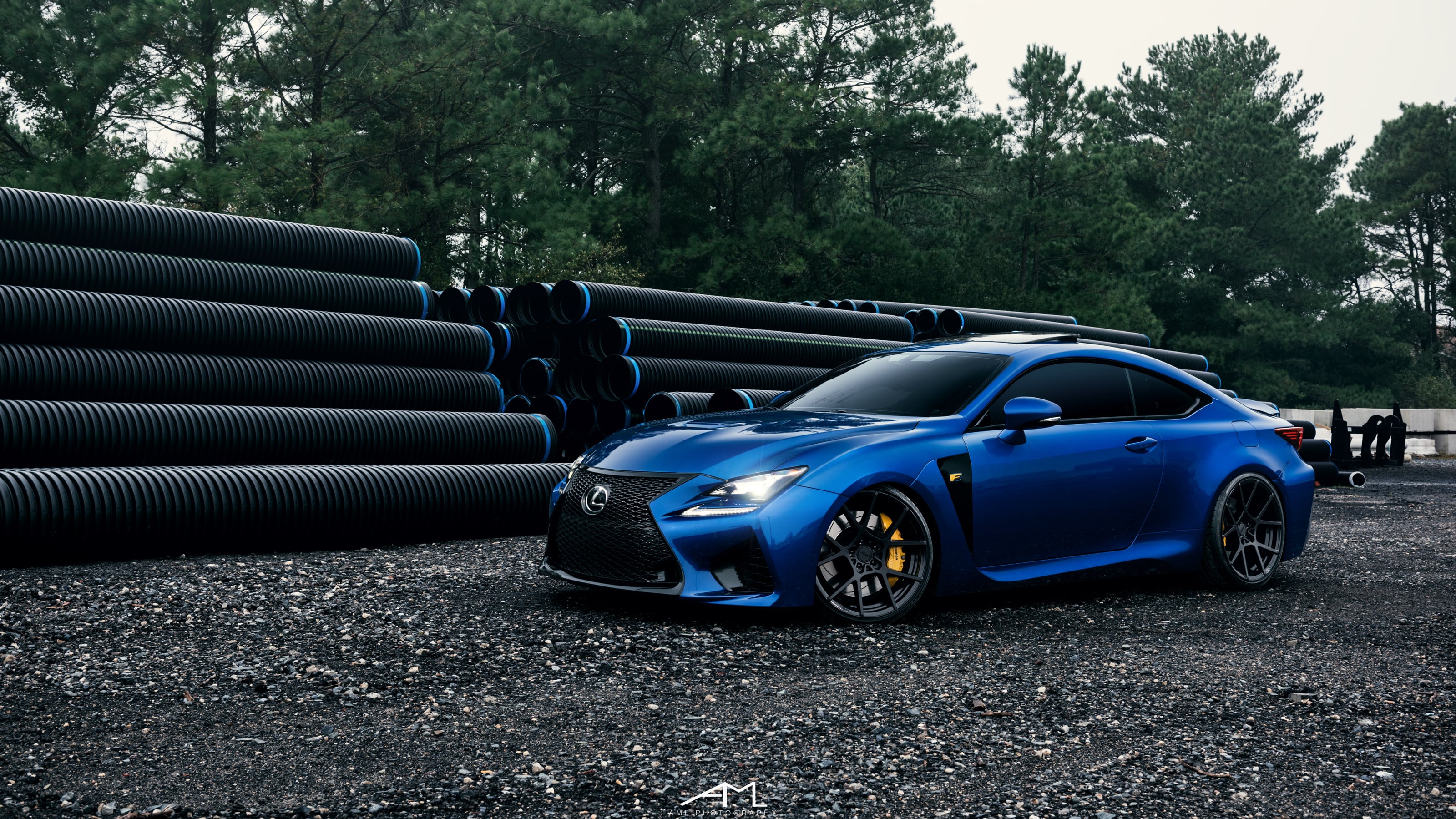 Blue Lexus RC F with Custom LED Headlights - Photo by Arlen Liverman