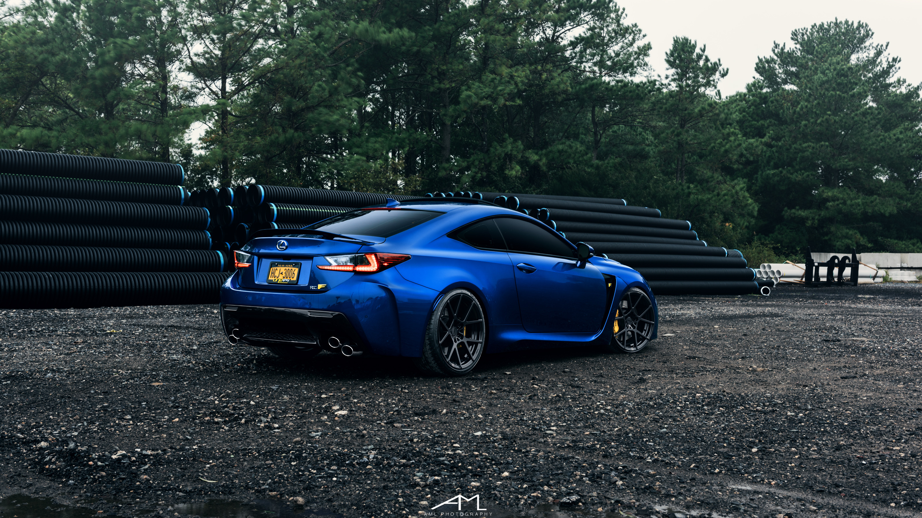 Custom Style Rear Spoiler on Blue Lexus RC - Photo by Arlen Liverman