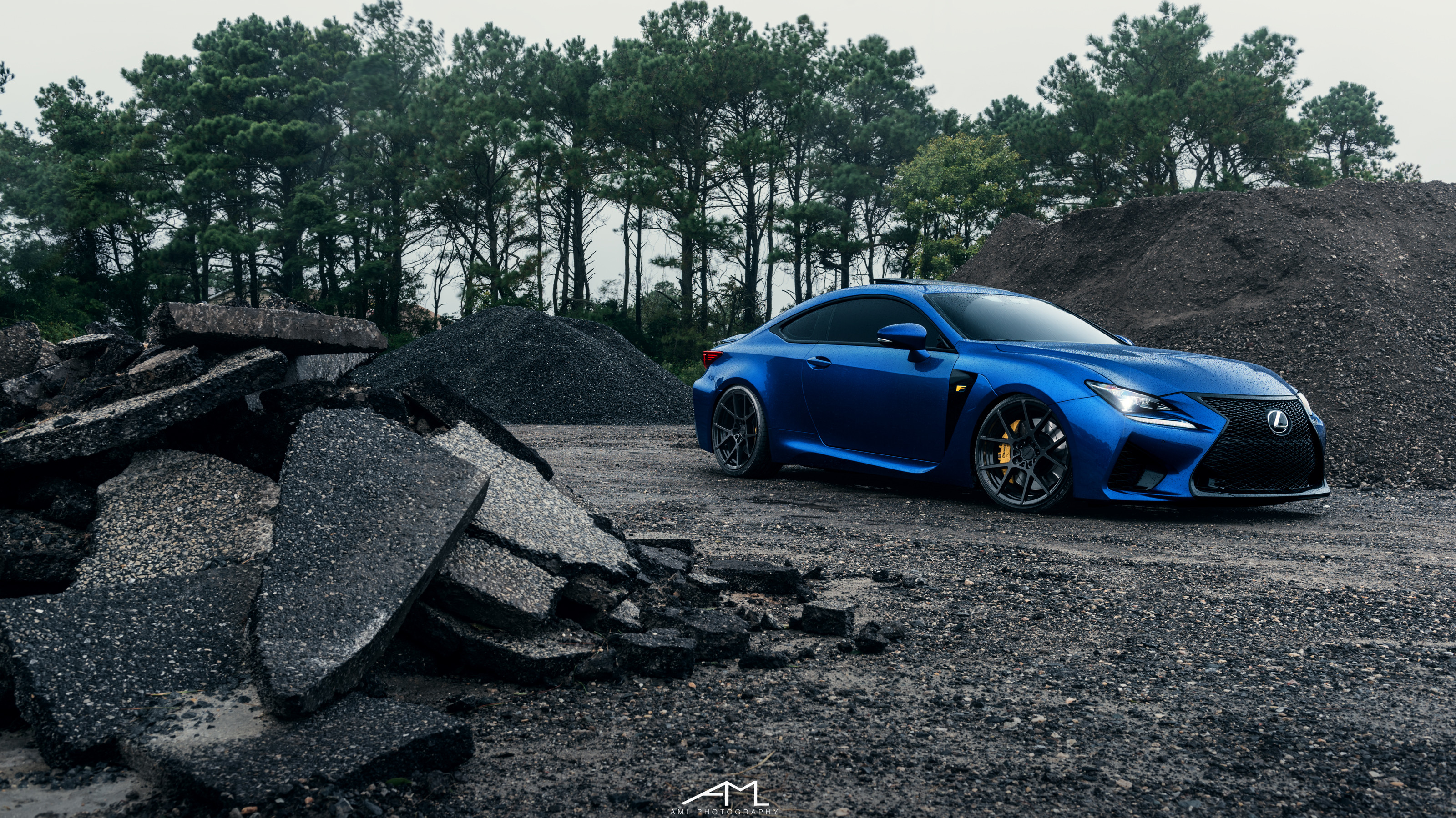 Custom Blue Lexus RC F Side Skirts - Photo by Arlen Liverman