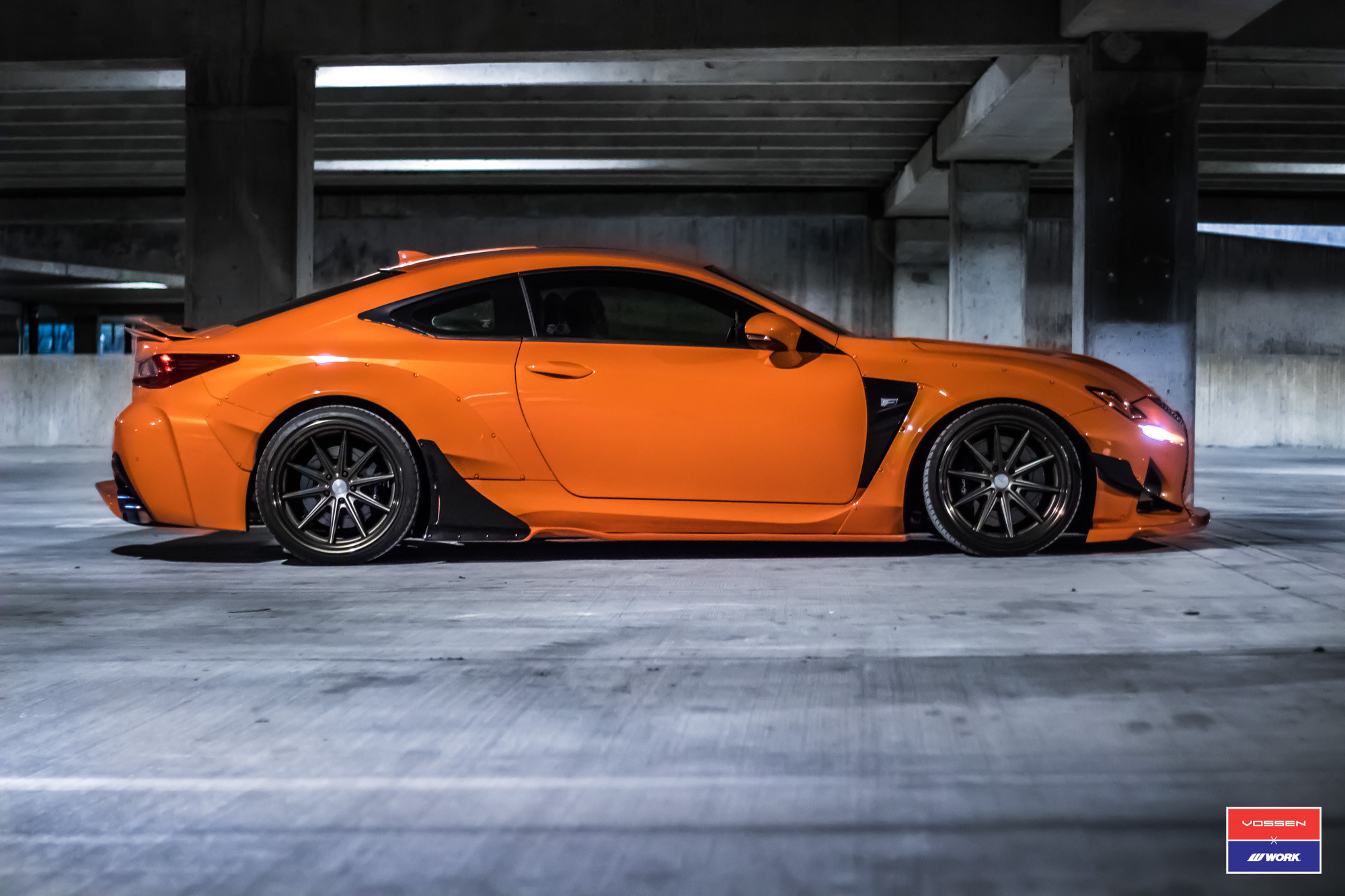 Custom Side Scoops on Yellow Lexus RC - Photo by VIP Modular Wheels
