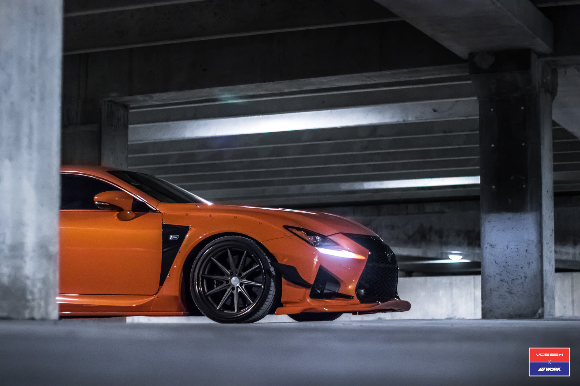Yellow Lexus RC with Red Incurve Wheels - Photo by VIP Modular Wheels