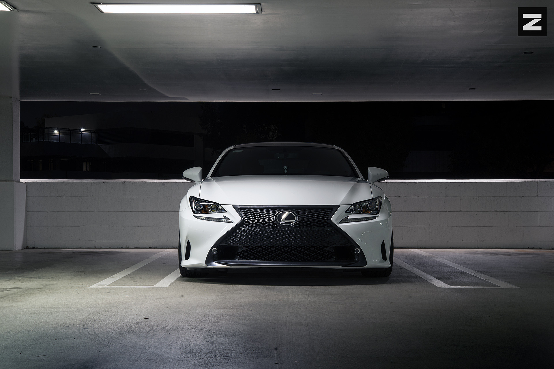 Custom White Lexus RC Front Bumper - Photo by Zito Wheels
