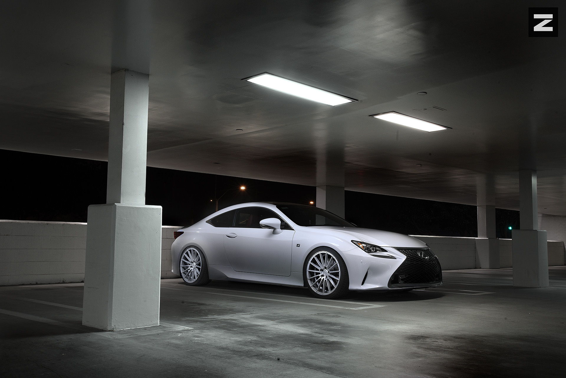 Chrome Zito Wheels on Custom White Lexus RC - Photo by Zito Wheels