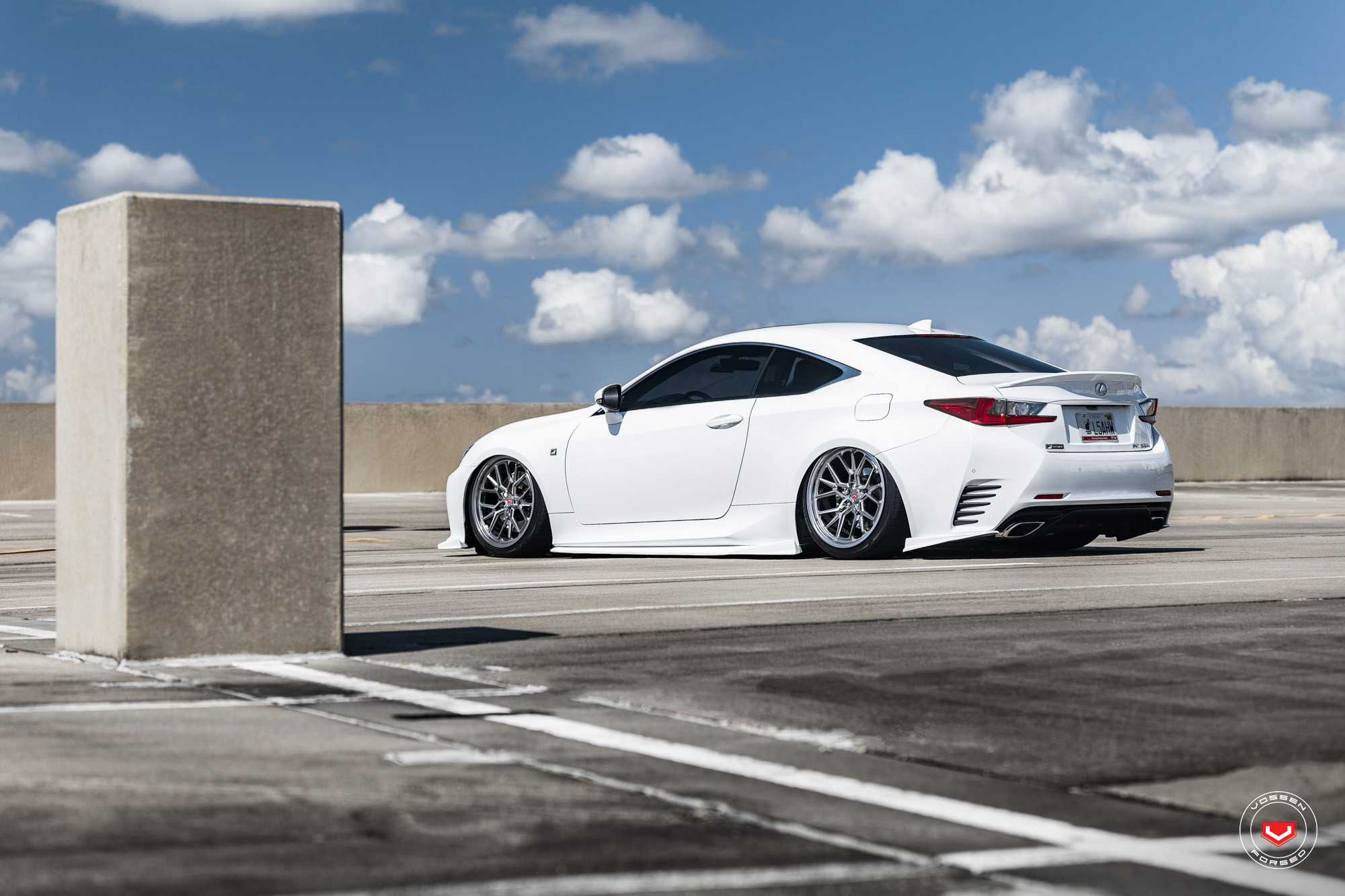 Custom White Lexus RC Rear Spoiler - Photo by Vossen