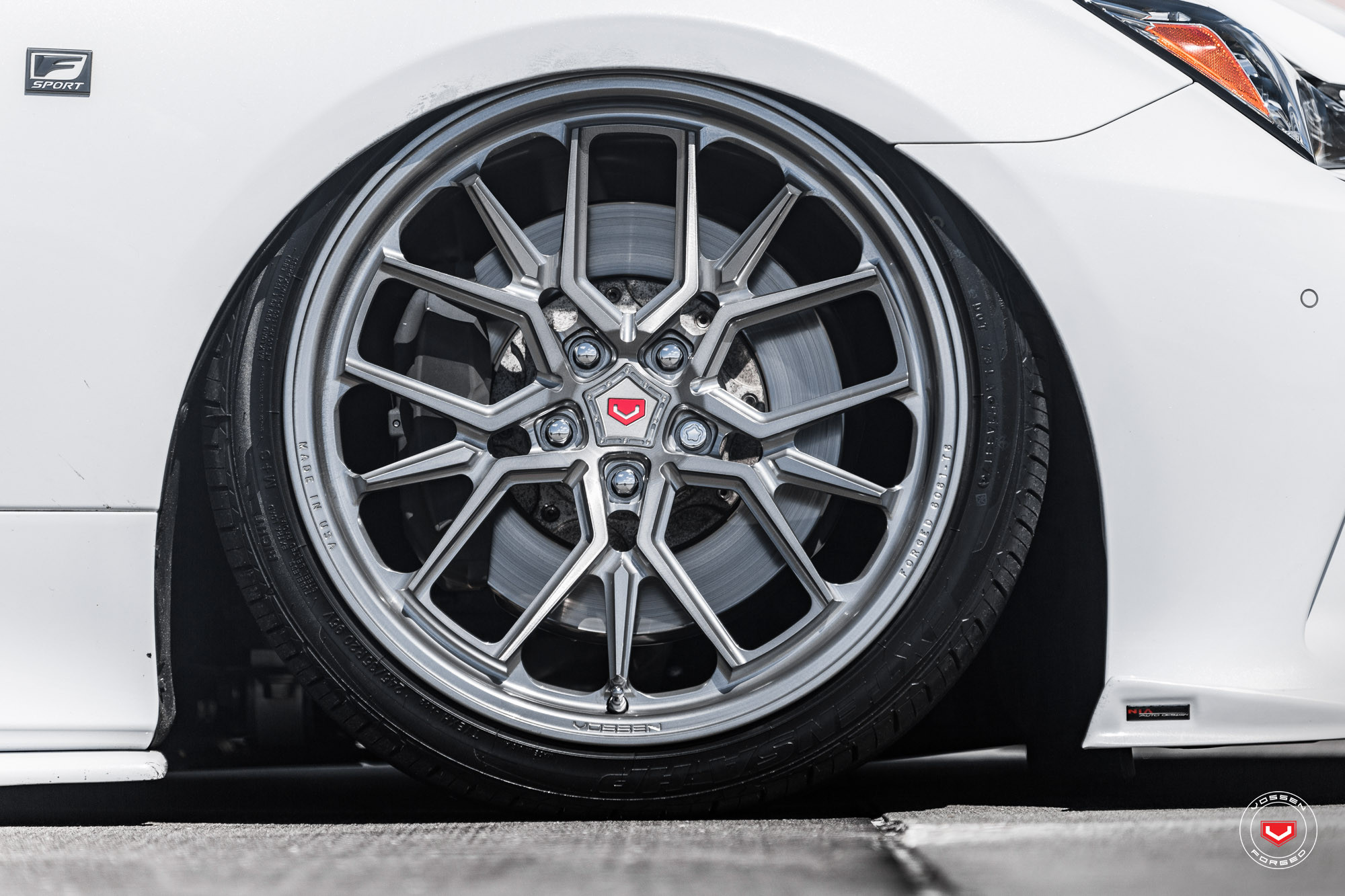 White Lexus RC with Custom Forged Vossen Rims - Photo by Vossen