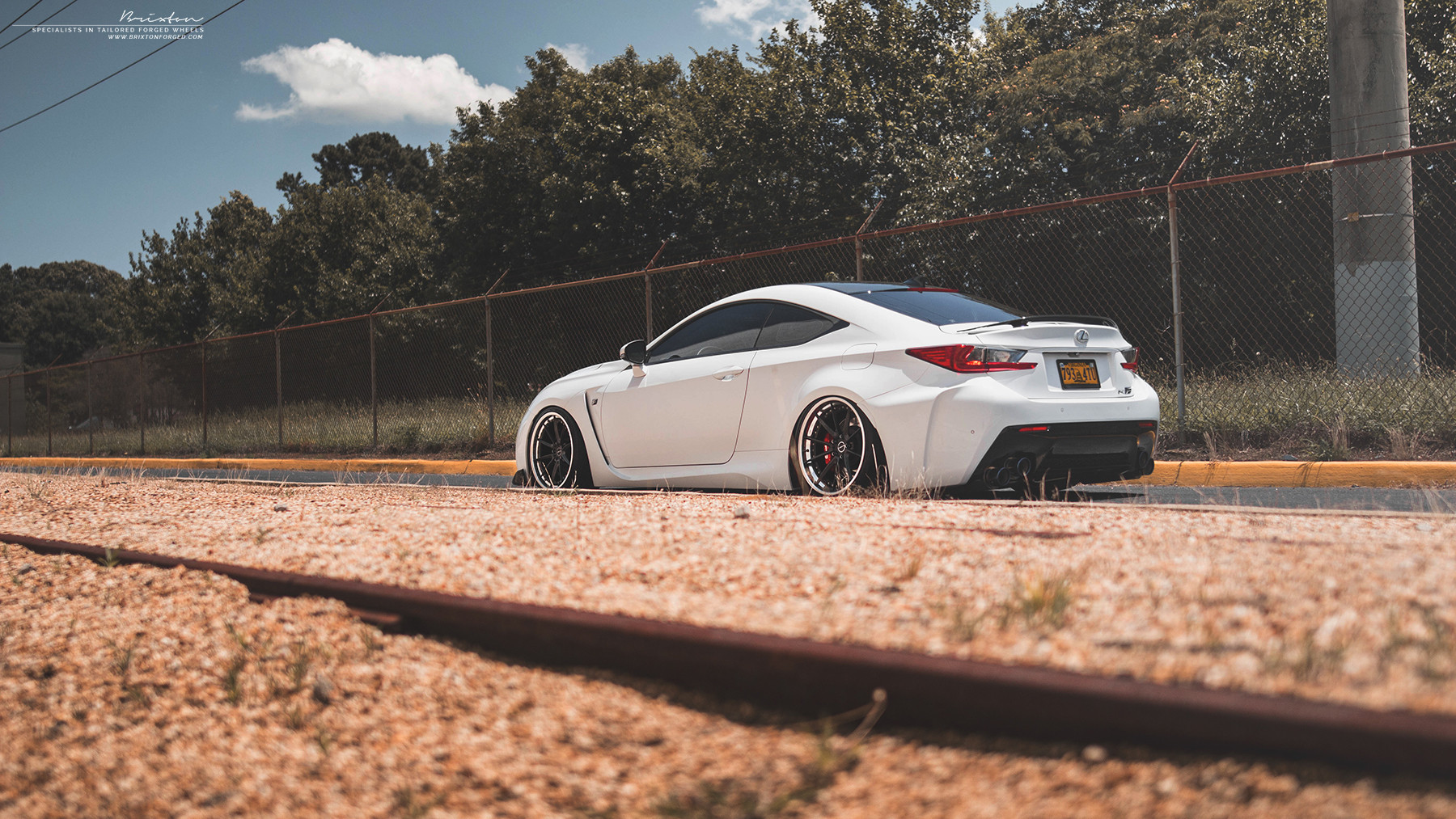 Aftermarket Side Skirts on White Lexus RC - Photo by Brixton Forged Wheels