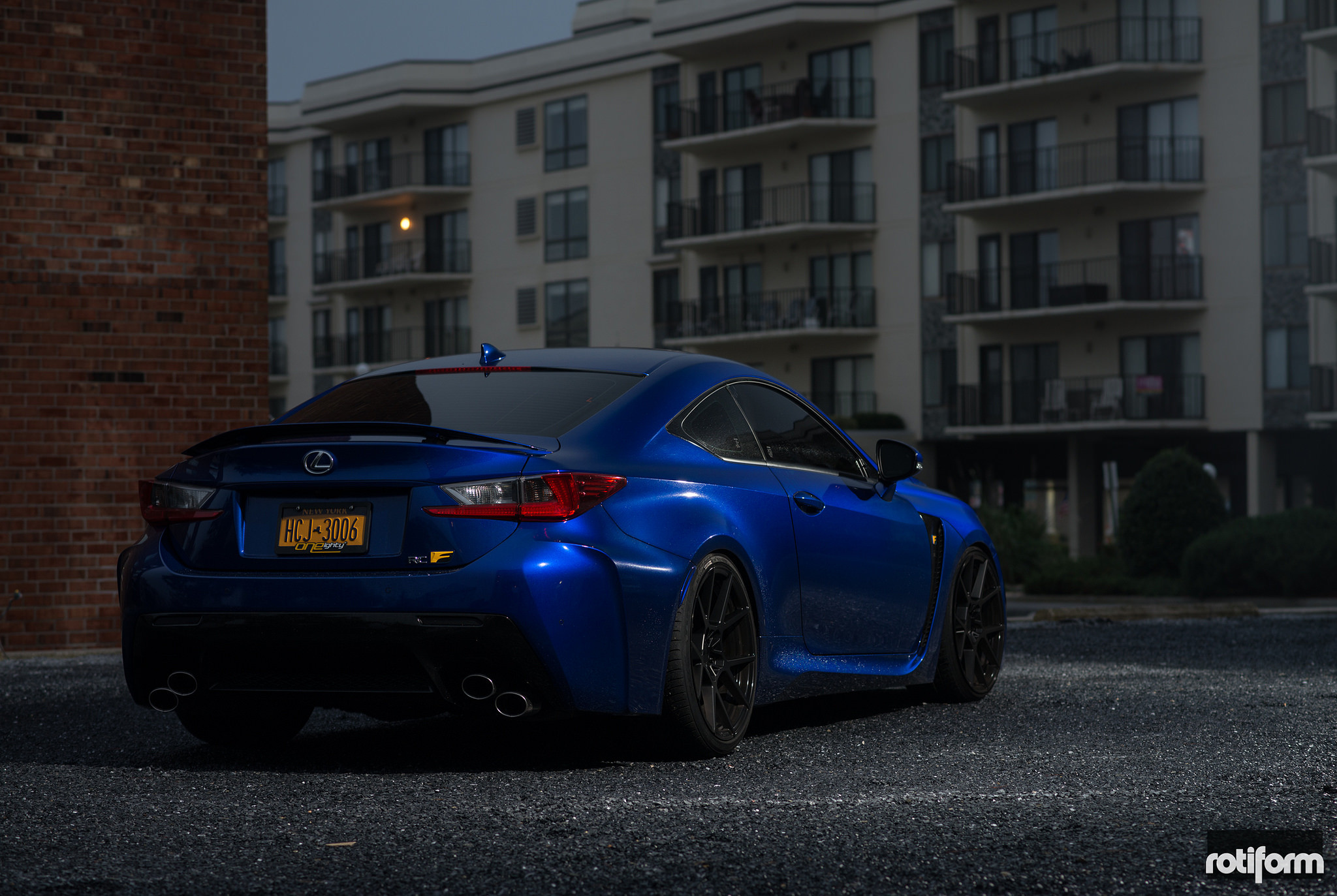 Dark Blue Lexus RC-F Rear Diffuser - Photo by Rotiform