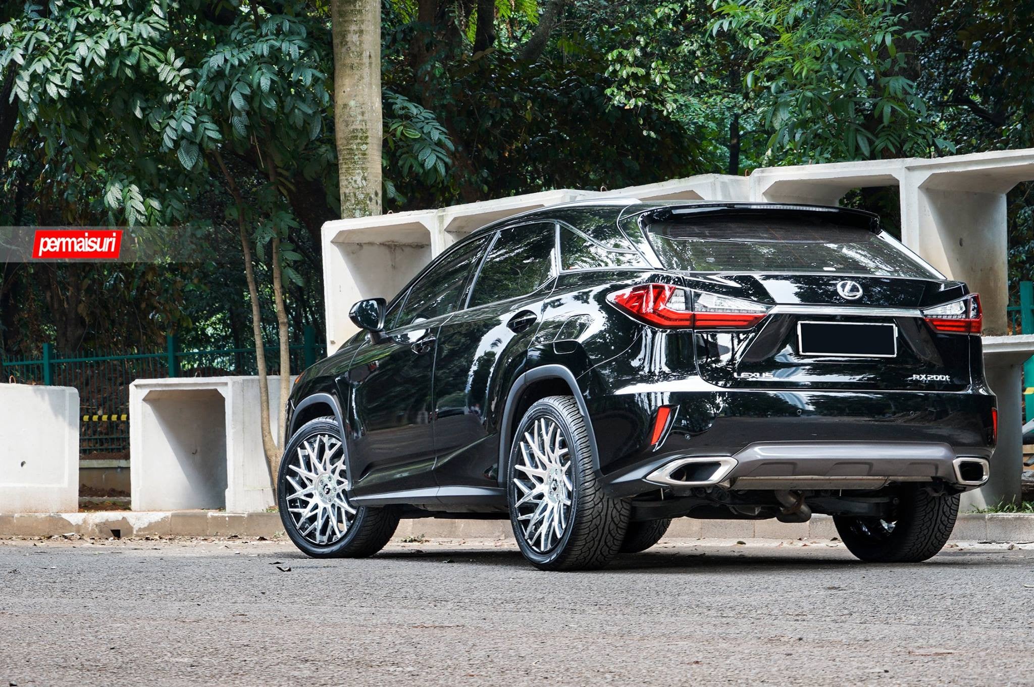 Roofline Spoiler with Light on Black Lexus RX - Photo by Forgiato