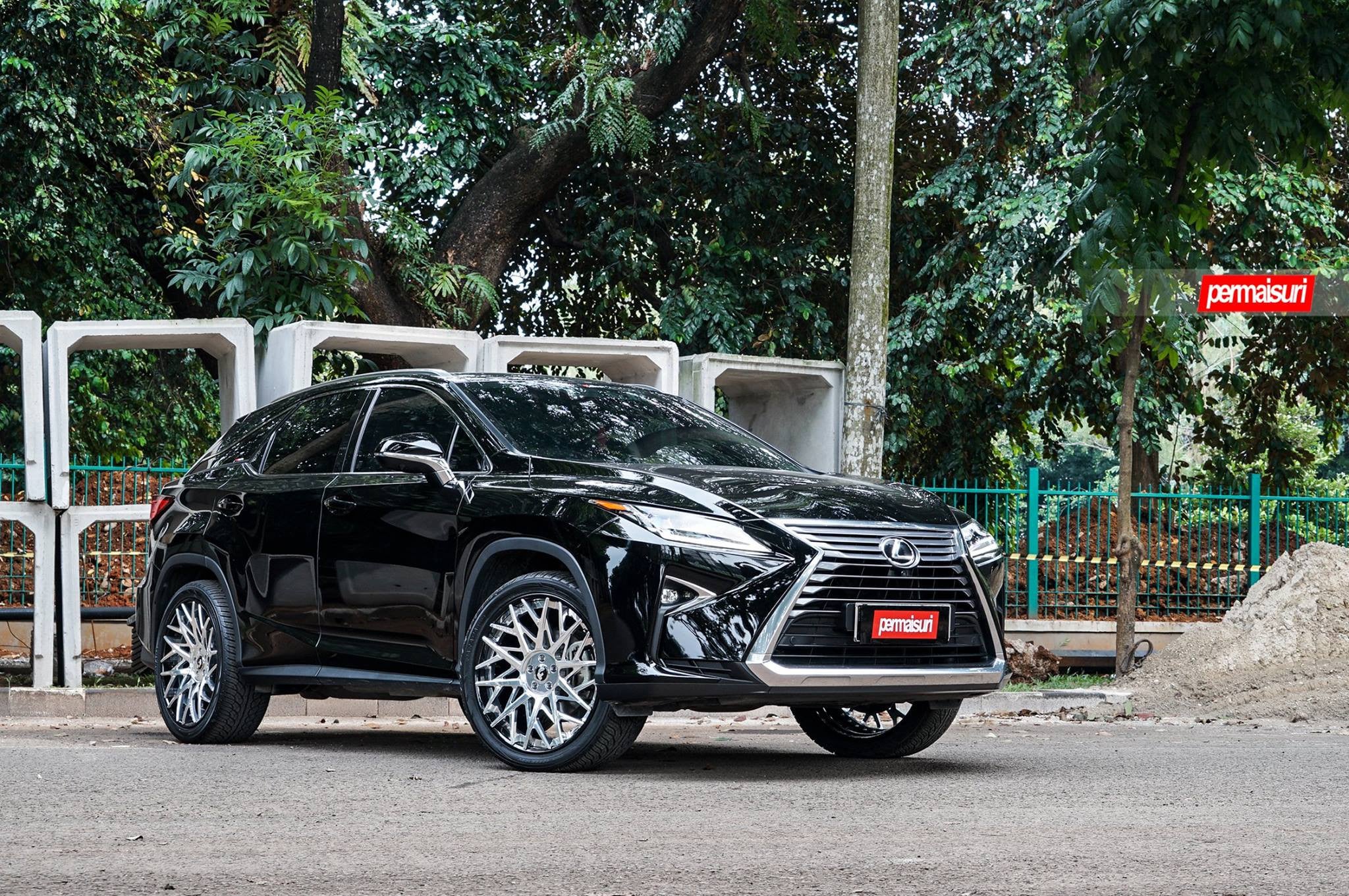 Chrome Bumper Grille on Black Lexus RX - Photo by Forgiato